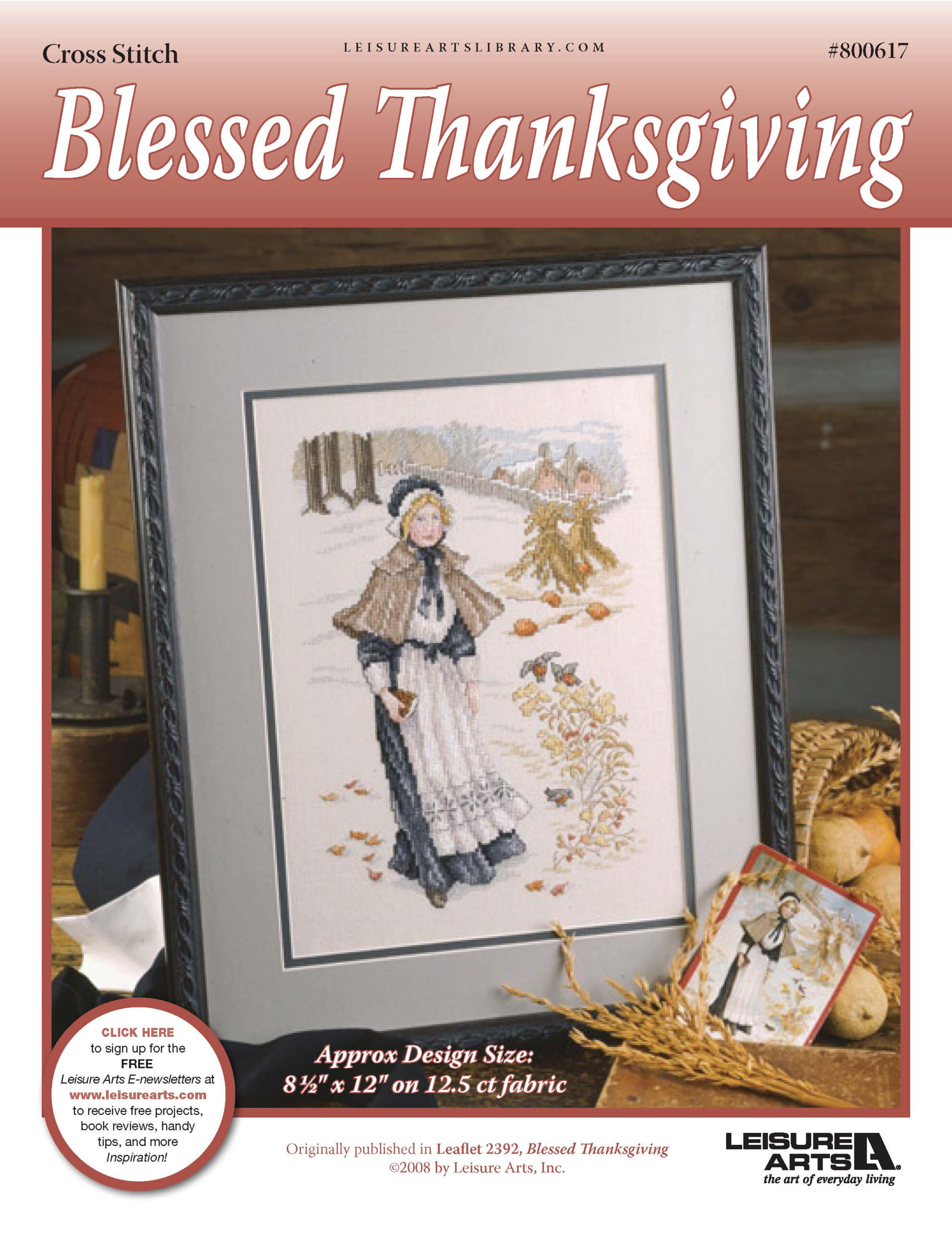 Leisure Arts Blessed Thanksgiving Cross Stitch ePattern