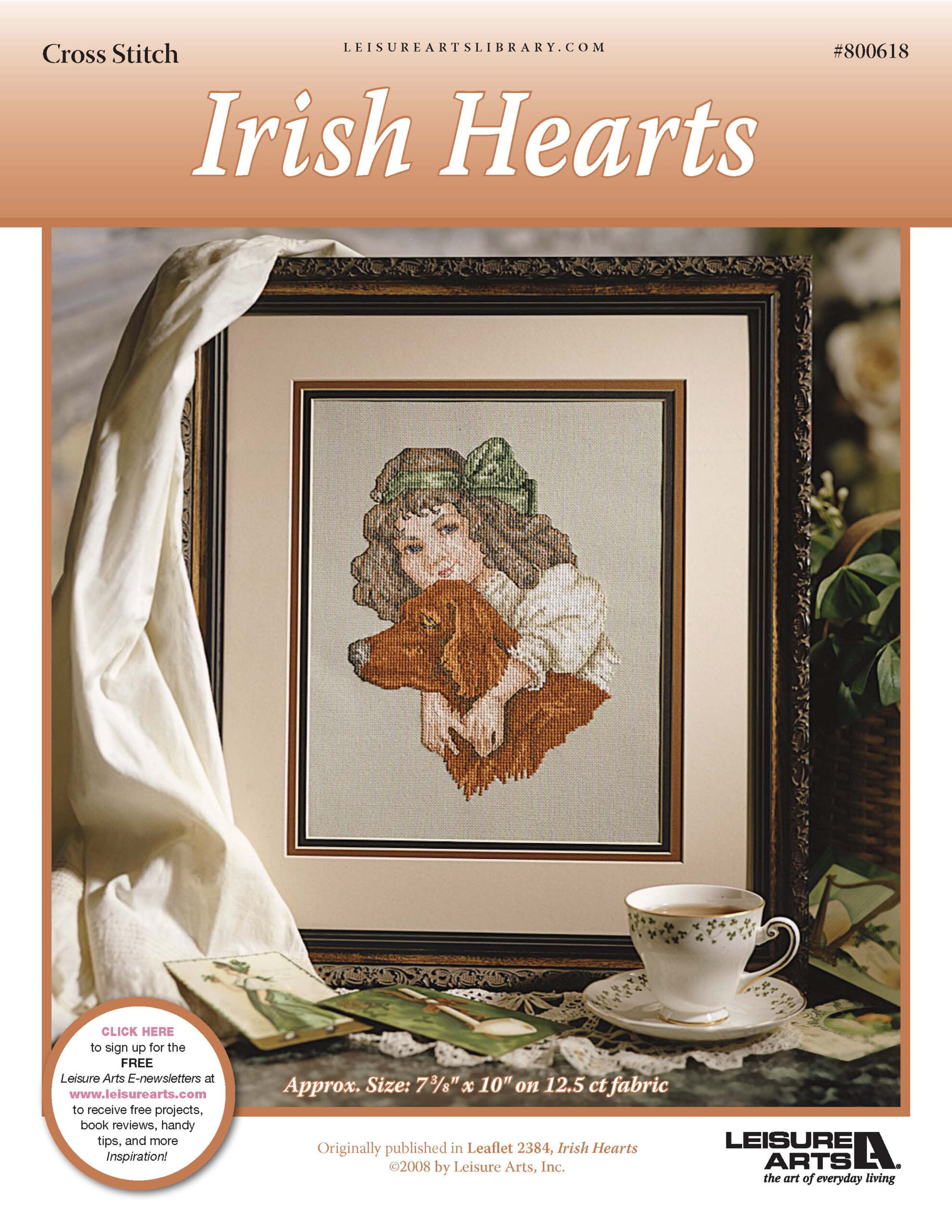Leisure Arts Irish Hearts Cross Stitch ePattern