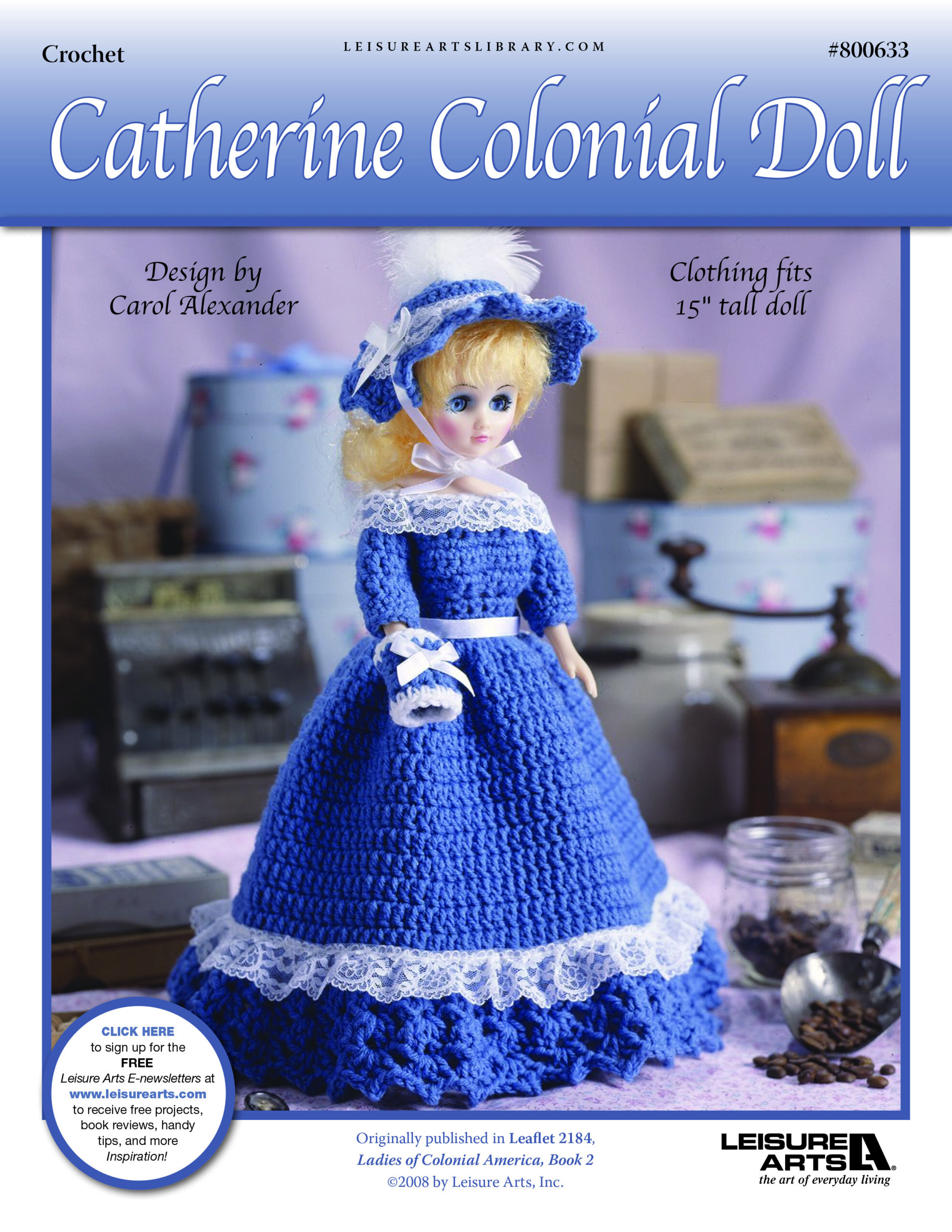 Leisure Arts Ladies Of Colonial America Catherine Doll Crochet ePattern