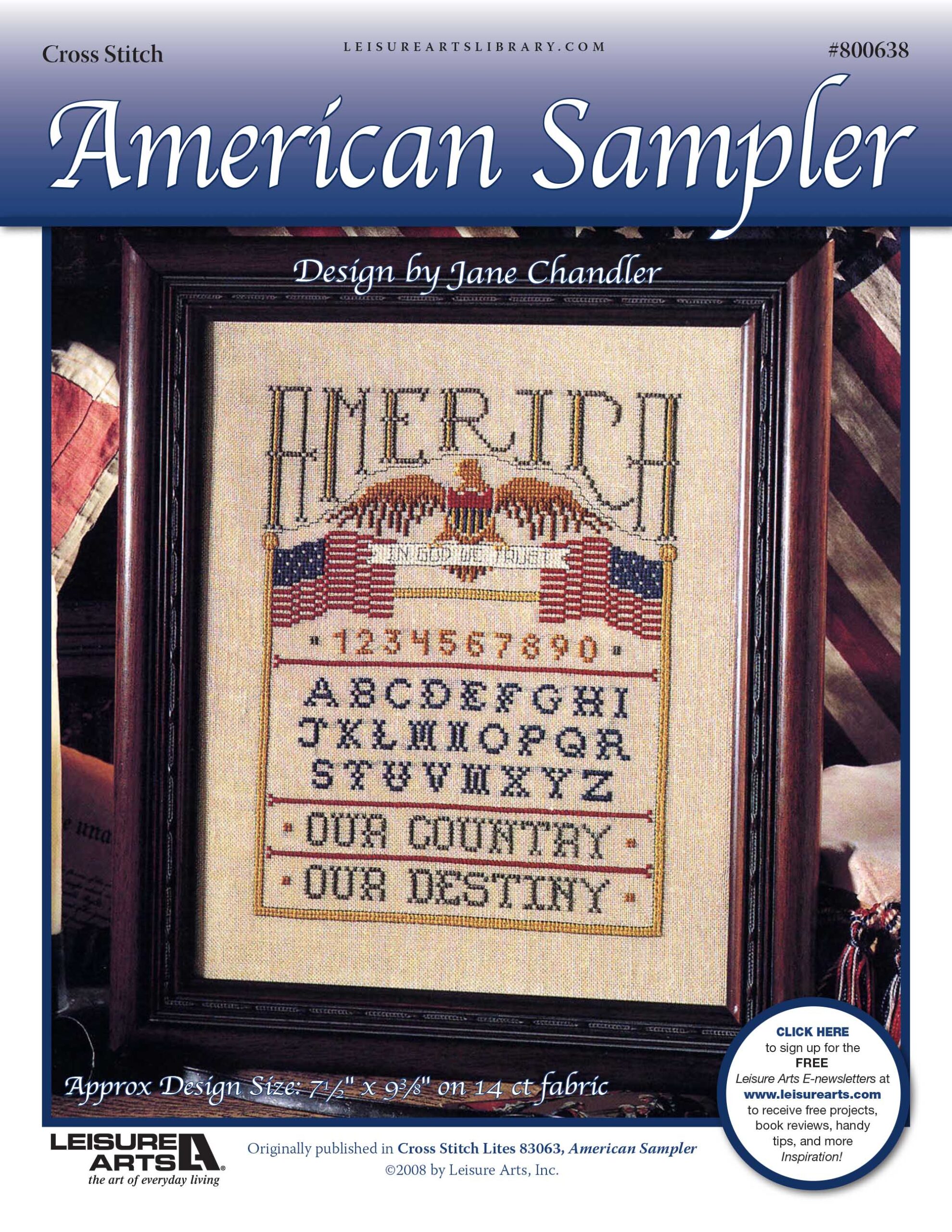 Leisure Arts American Sampler Cross Stitch ePattern