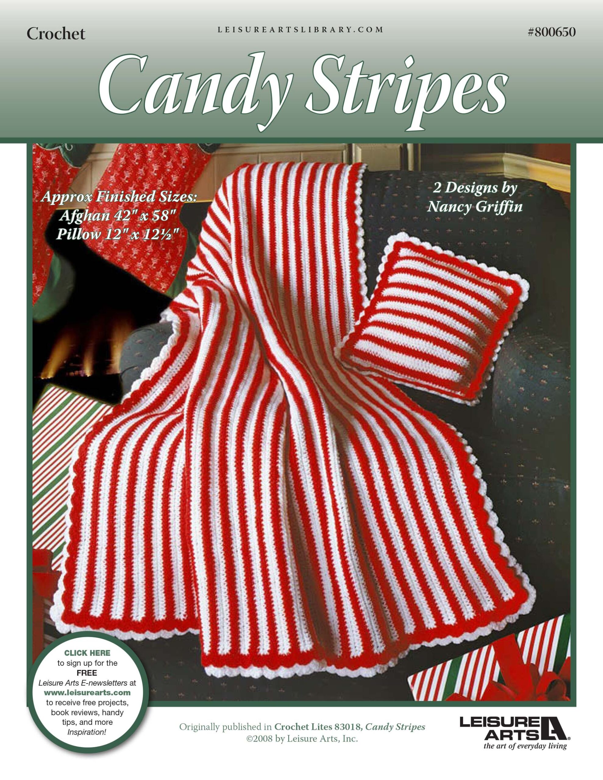 Leisure Arts Candy Stripes Set Crochet ePattern