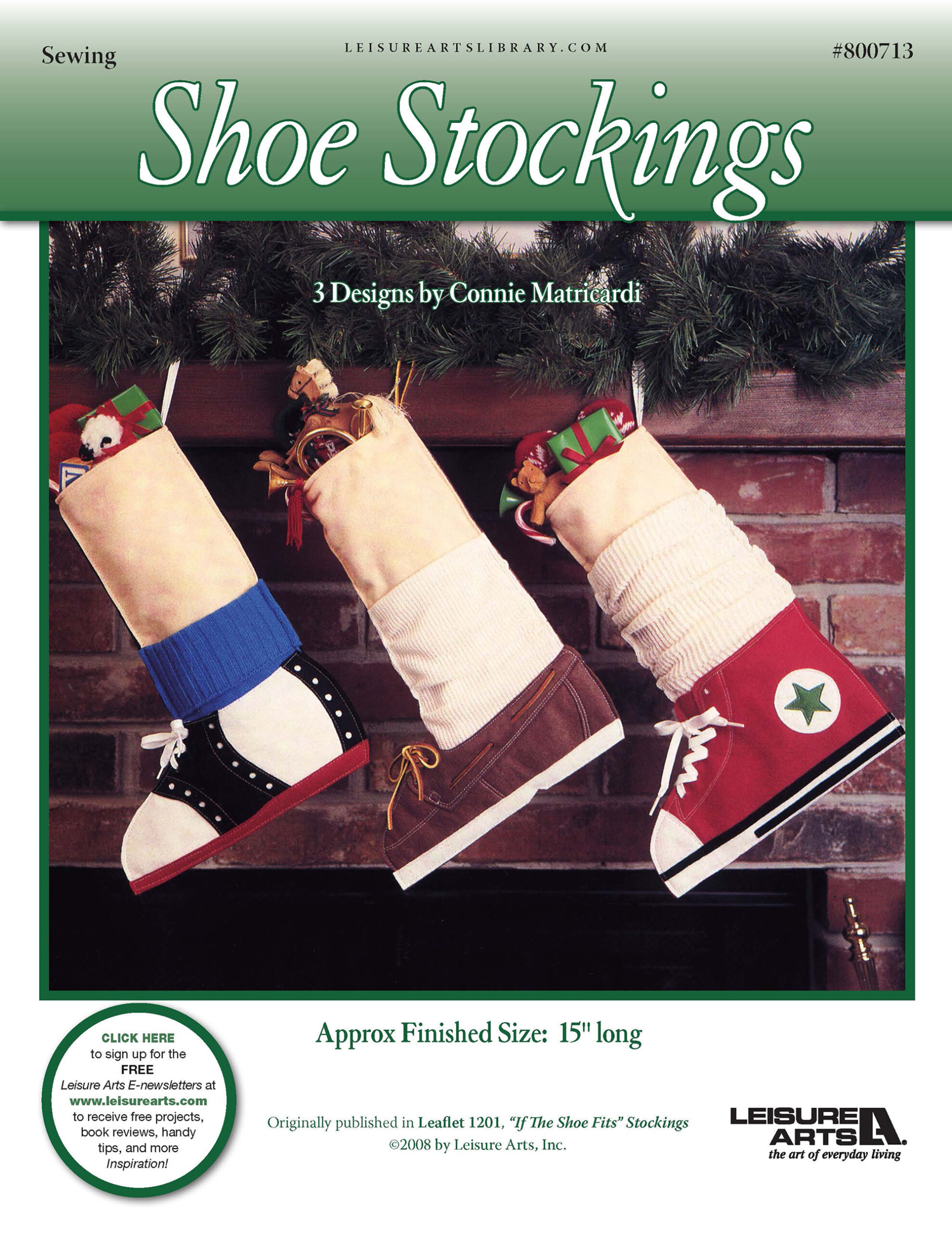 Leisure Arts Shoe Stockings Sewing ePattern