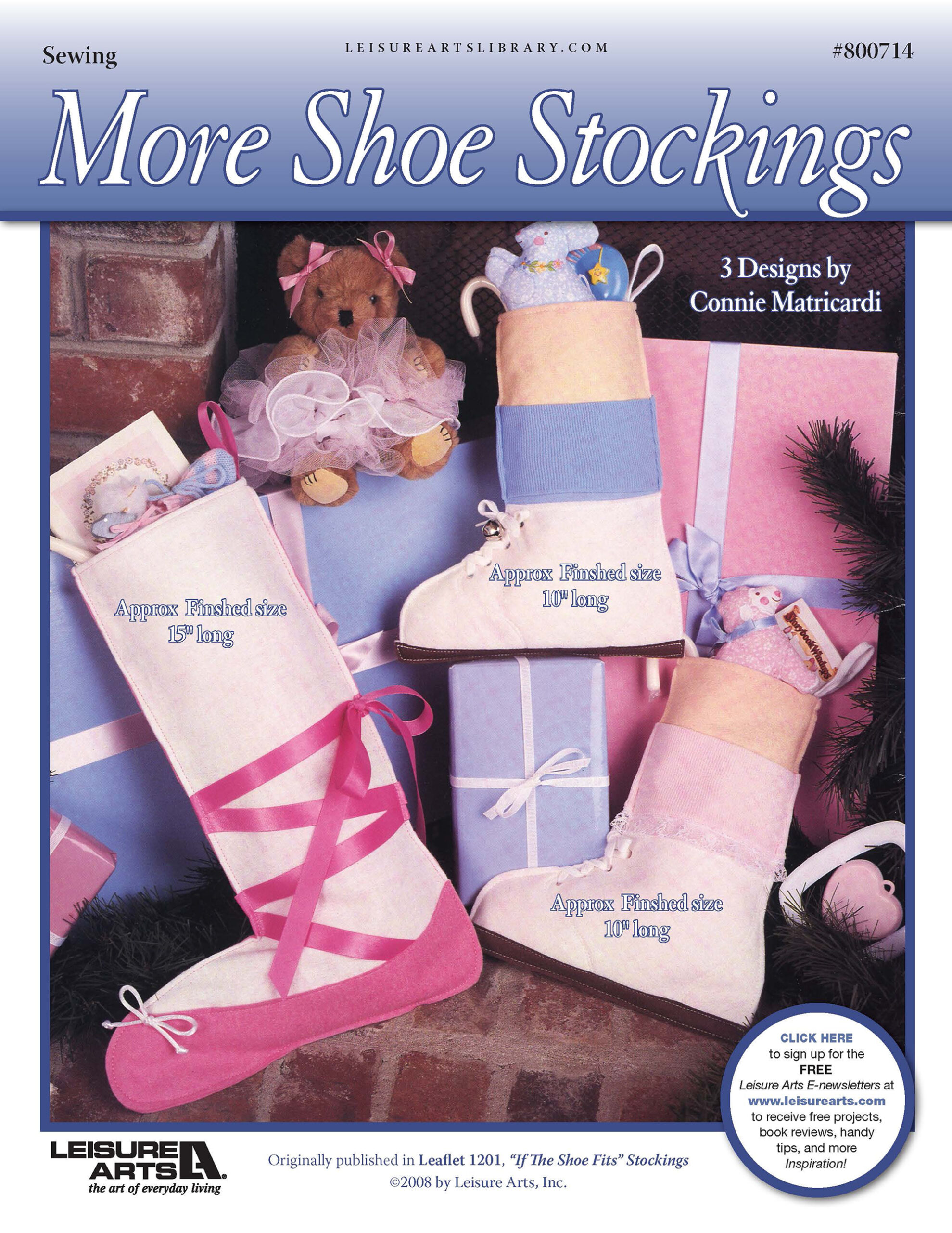 Leisure Arts More Shoe Stockings Sewing ePattern