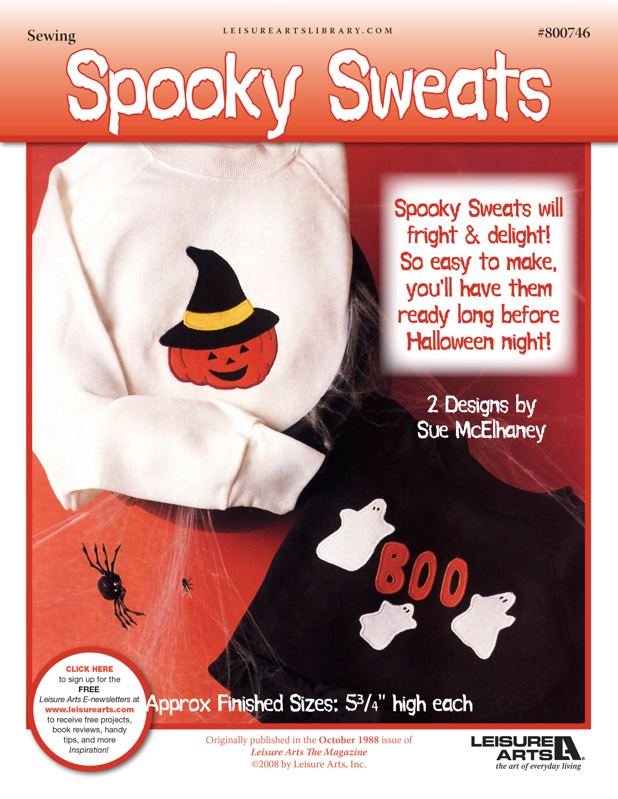 Leisure Arts Spooky Sweats Applique ePattern