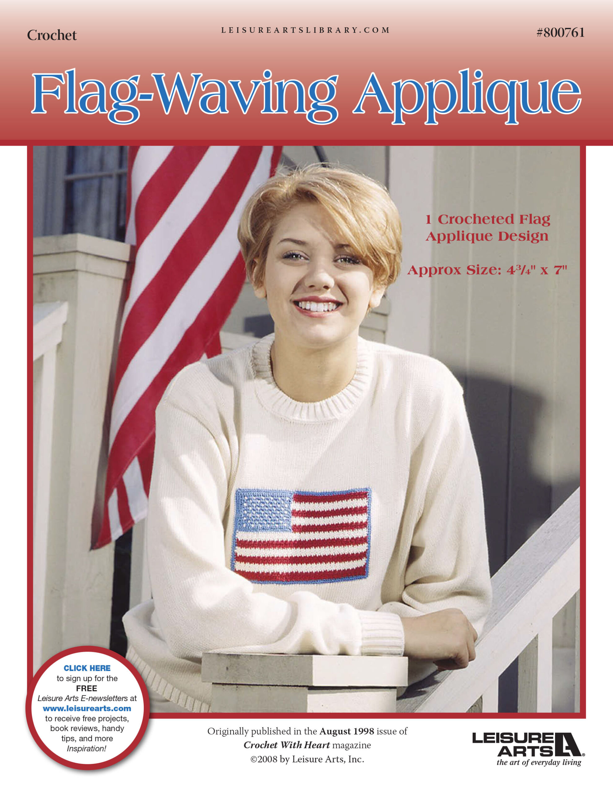 Leisure Arts FlagWaving AppliquÃ© Crochet ePattern