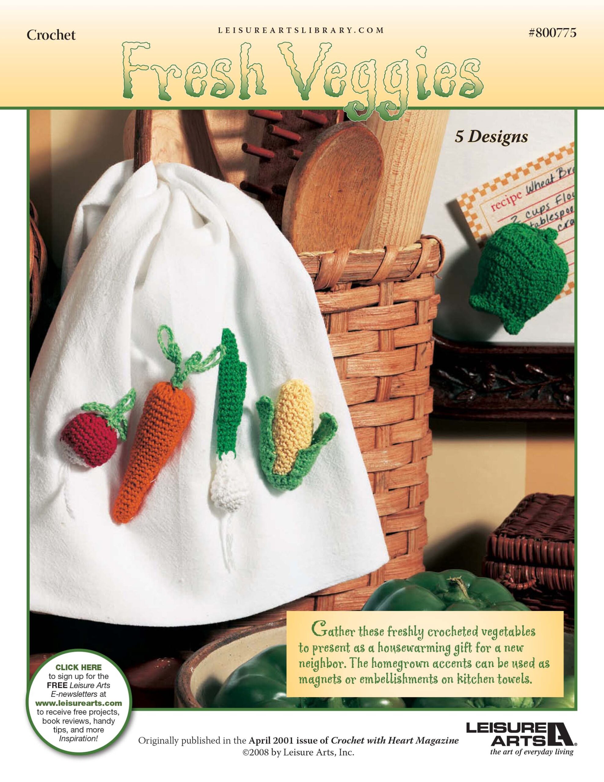 Leisure Arts Fresh Veggies Crochet ePattern