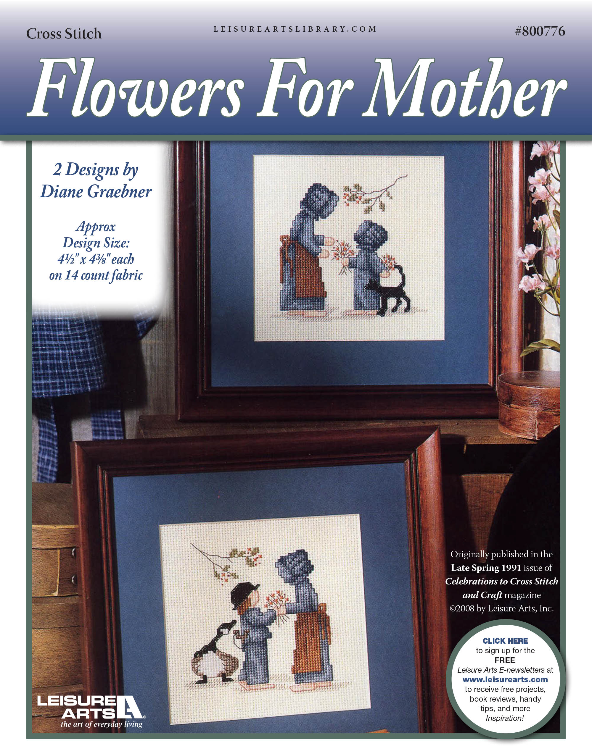 Leisure Arts Flowers for Mother Cross Stitch ePattern