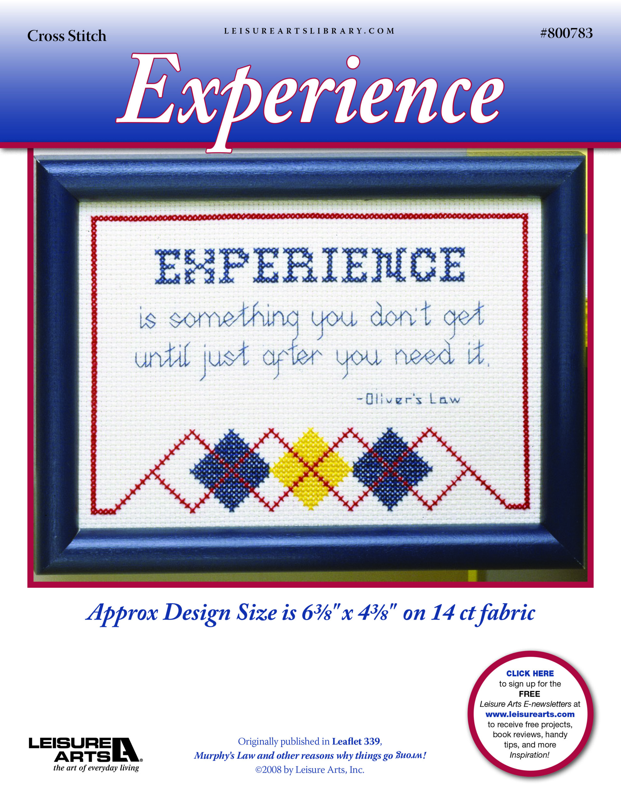 Leisure Arts Murphys Law Experience Cross Stitch ePattern