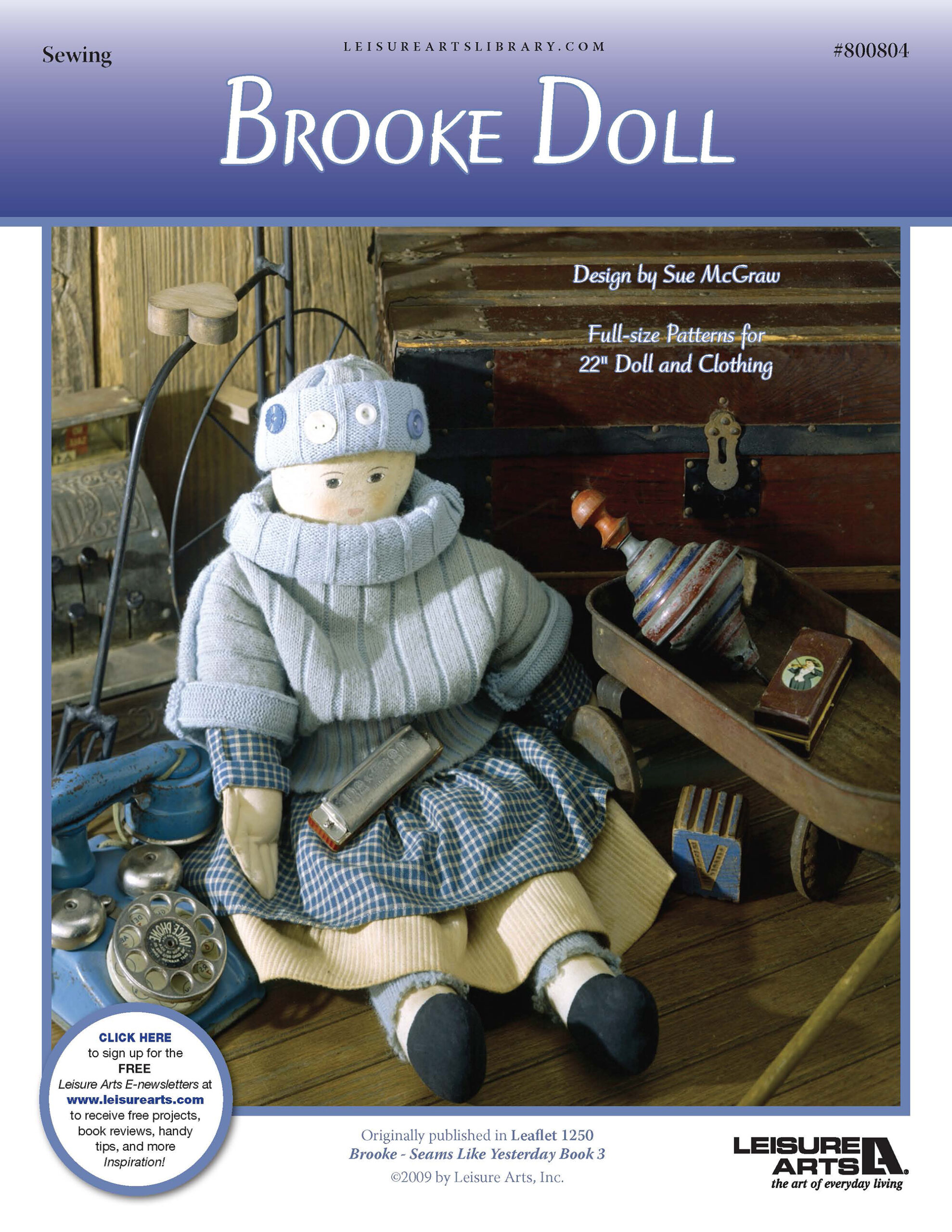 Leisure Arts Seams Like Yesterday Book 3 Brooke Doll Sewing ePattern