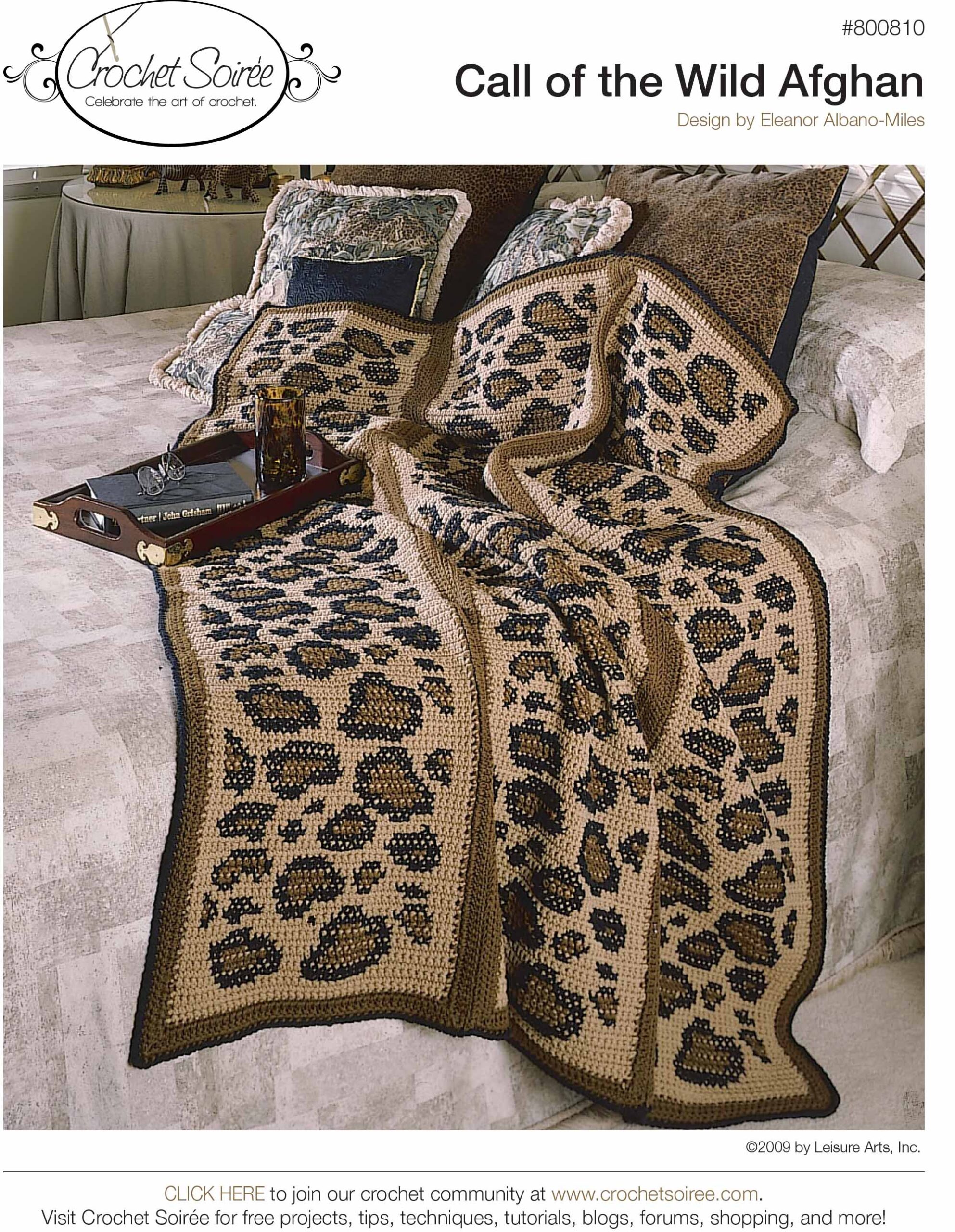 Leisure Arts Crochet with Heart Call Of The Wild Afghan ePattern