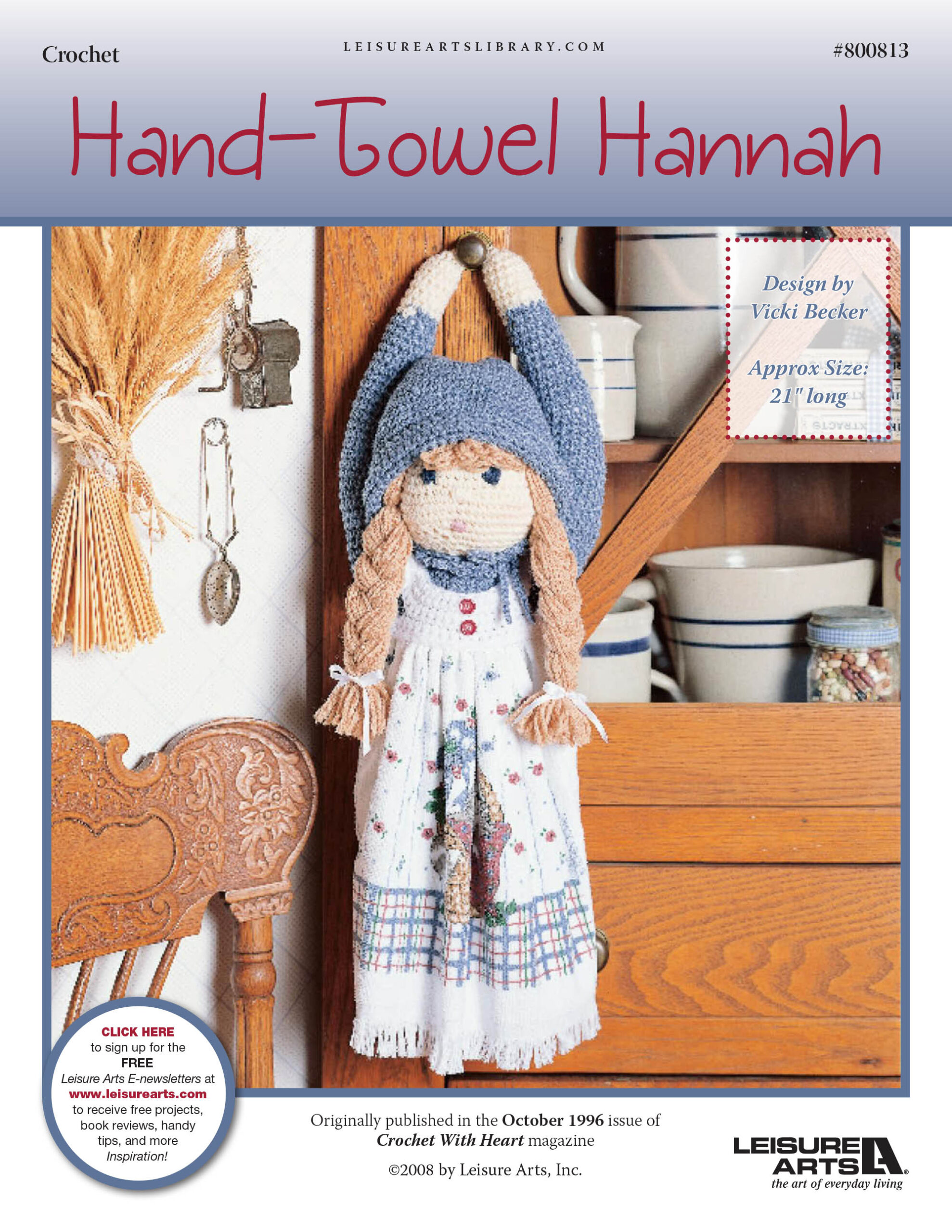 Leisure Arts HandTowel Hannah Crochet ePattern