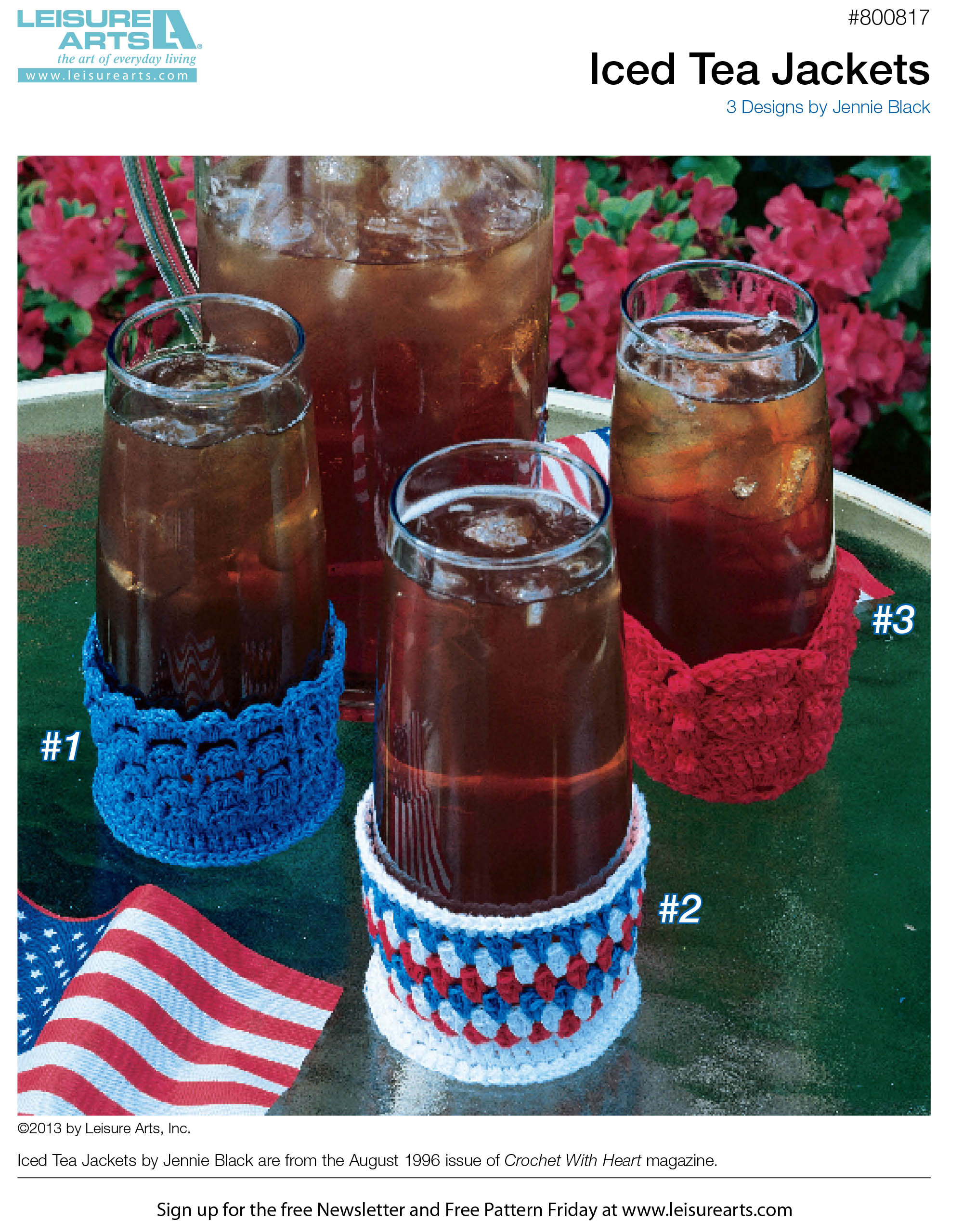 Leisure Arts Iced Tea Jackets Crochet ePattern