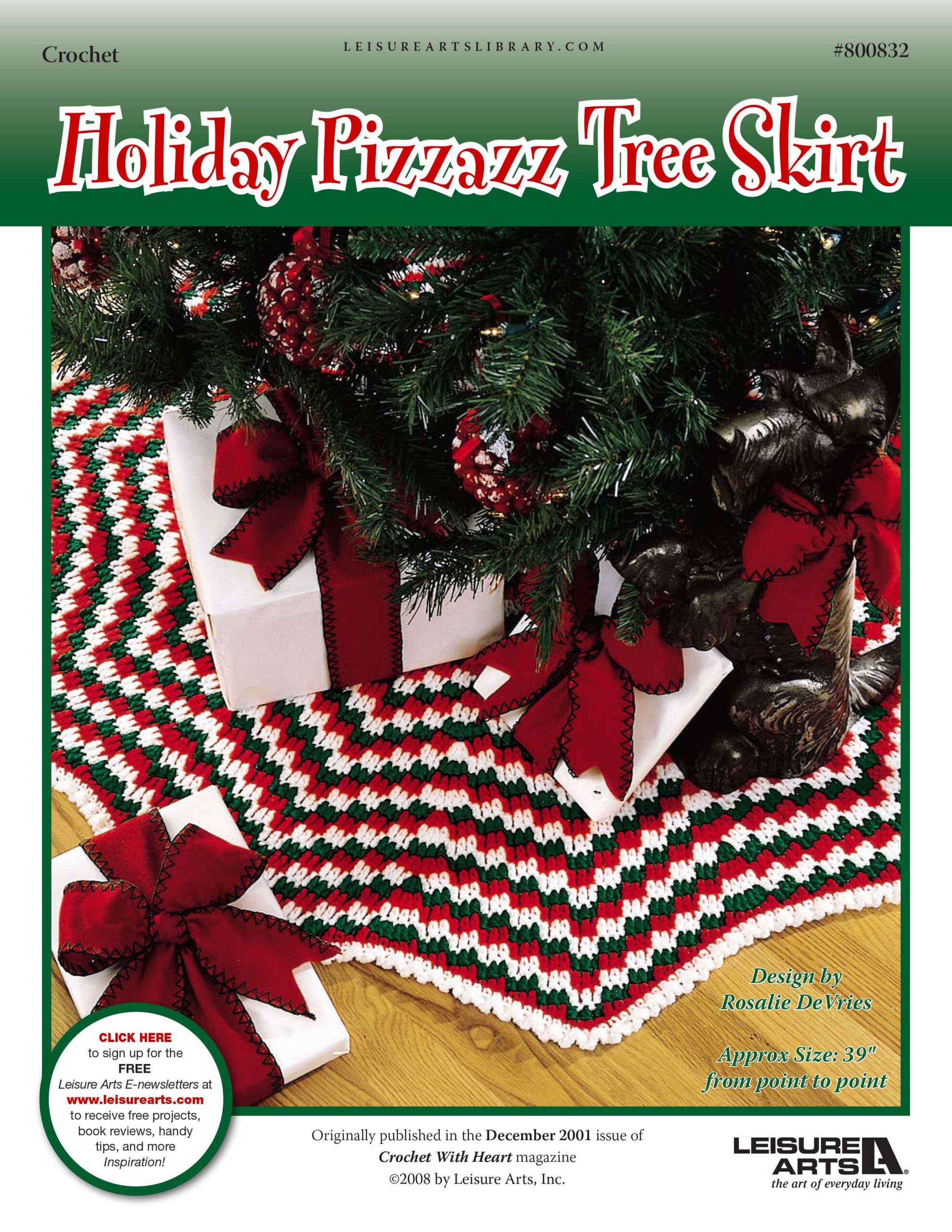Leisure Arts Holiday Pizzazz Tree Skirt Crochet ePattern
