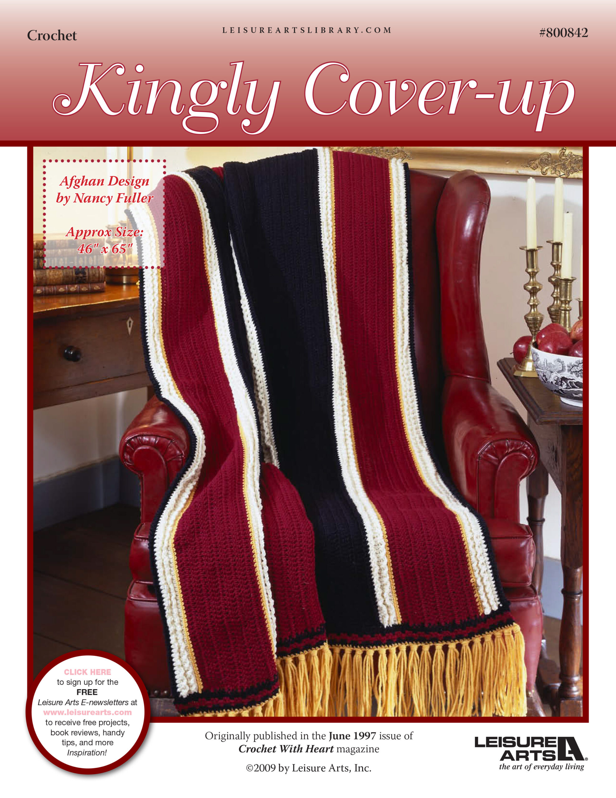 Leisure Arts Crochet with Heart Kingly CoverUp ePattern