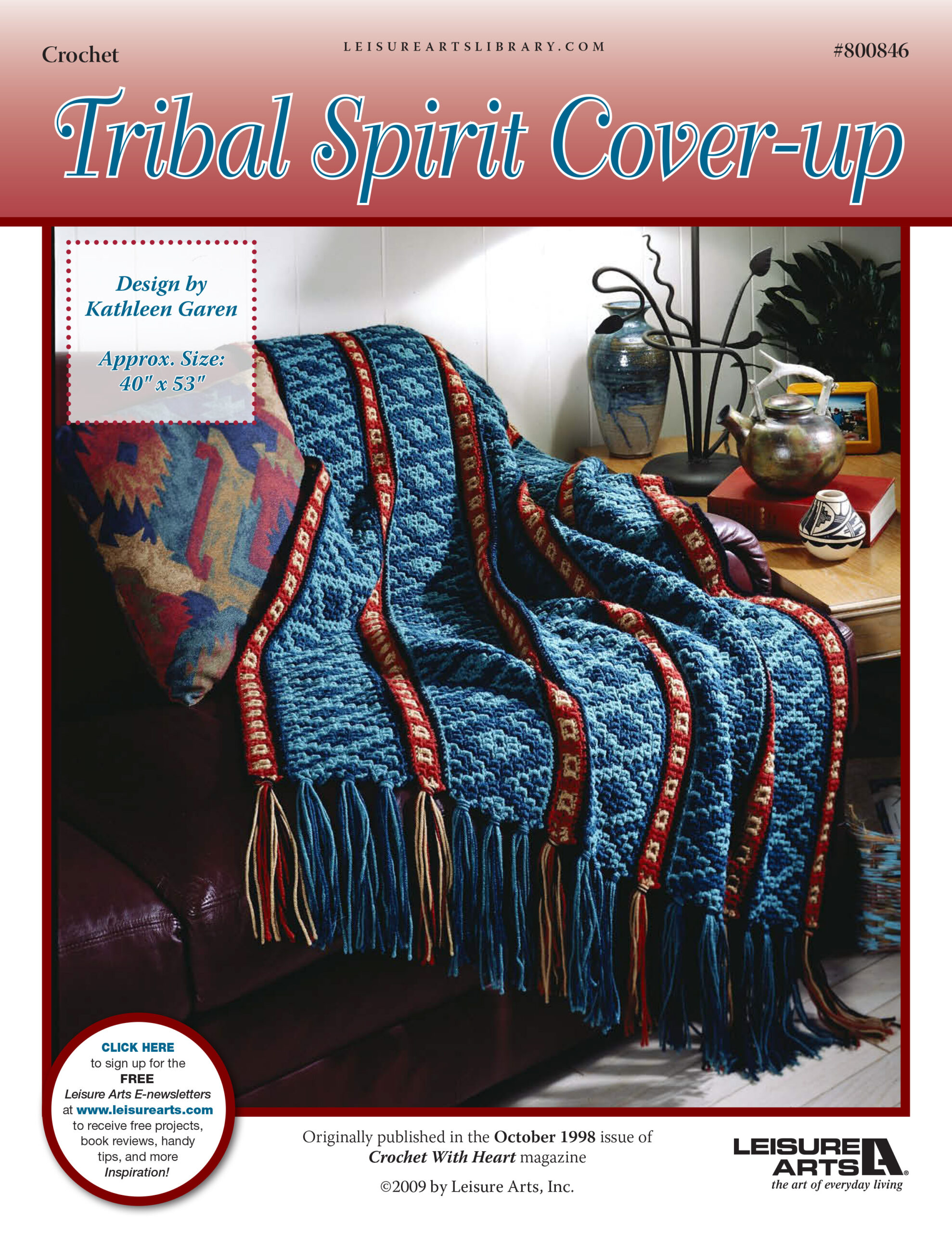 Leisure Arts Crochet with Heart Tribal Spirit CoverUp ePattern