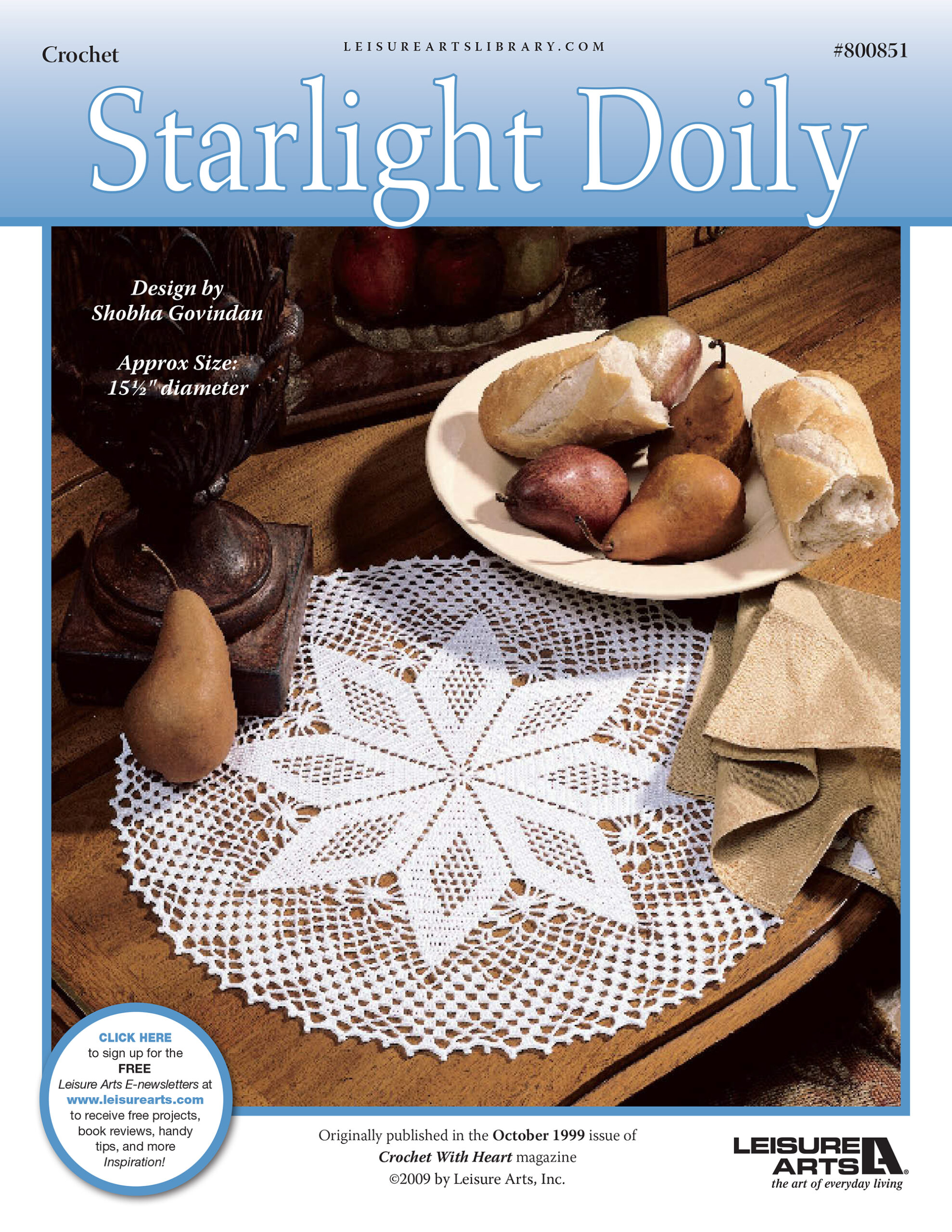 Leisure Arts Starlight Doily Crochet ePattern
