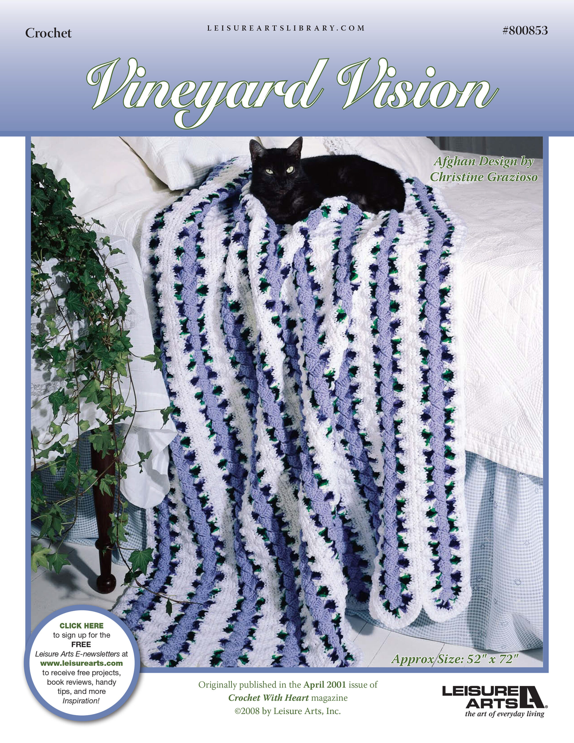 Leisure Arts Vineyard Vision Afghan Crochet ePattern