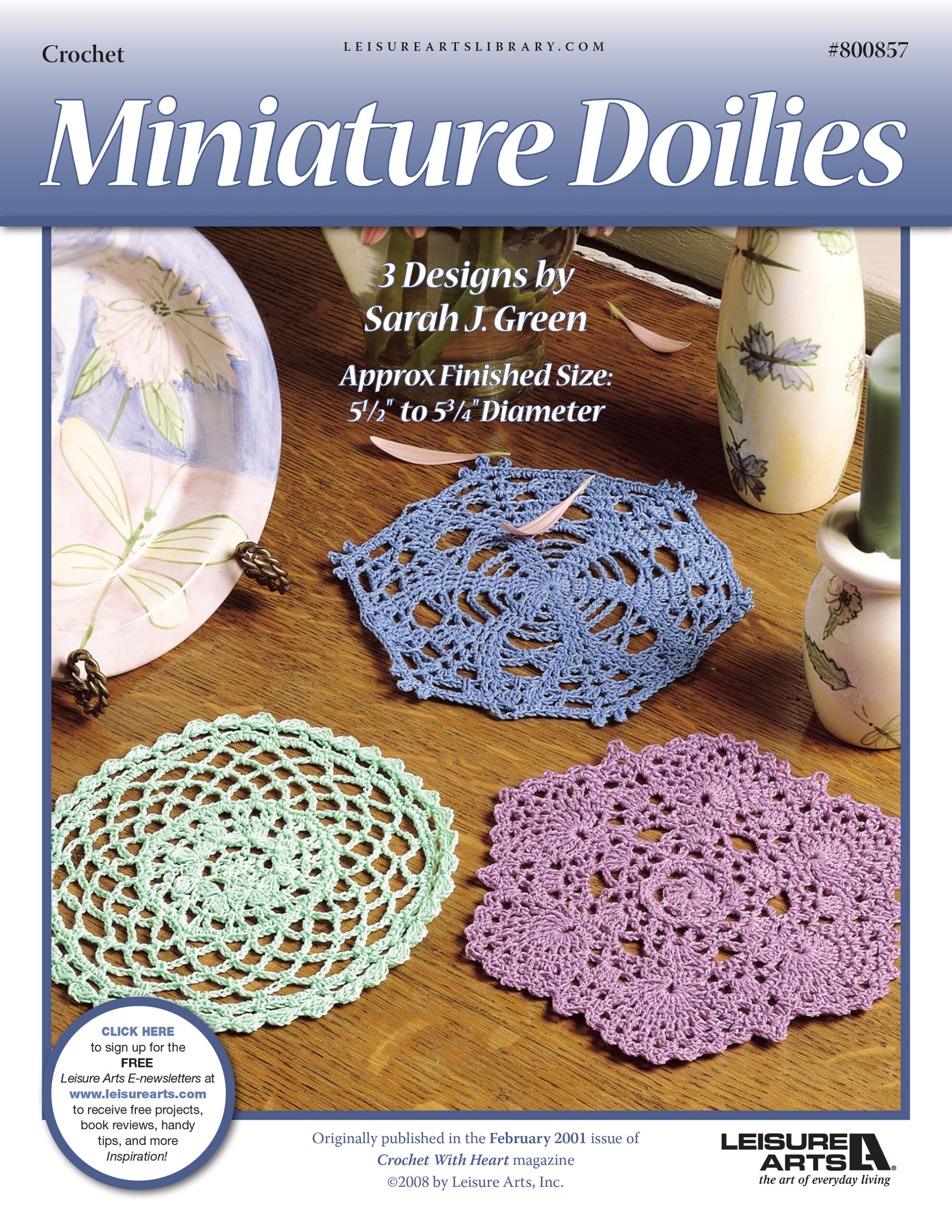 Leisure Arts Miniature Doilies Crochet ePattern