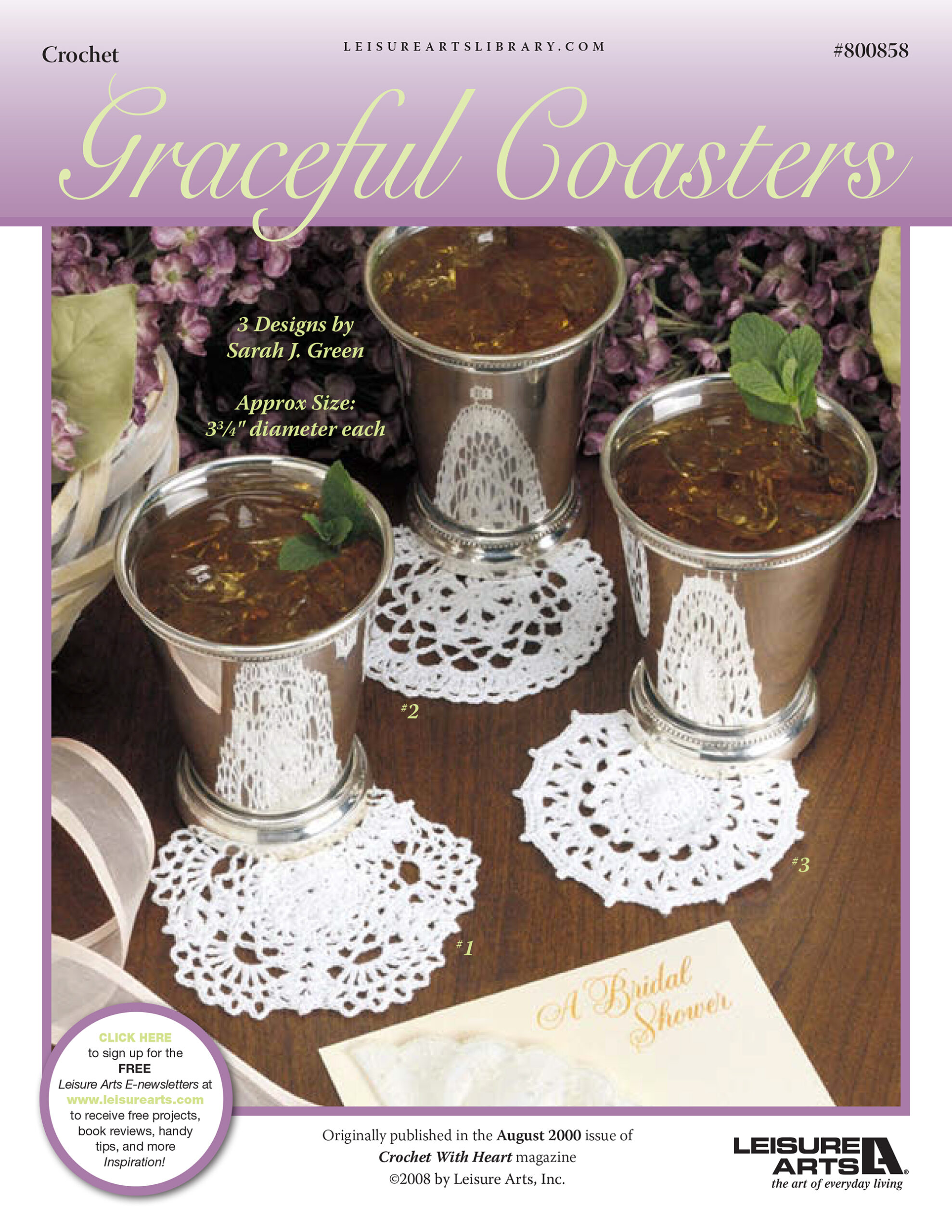 Leisure Arts Graceful Coasters Crochet ePattern