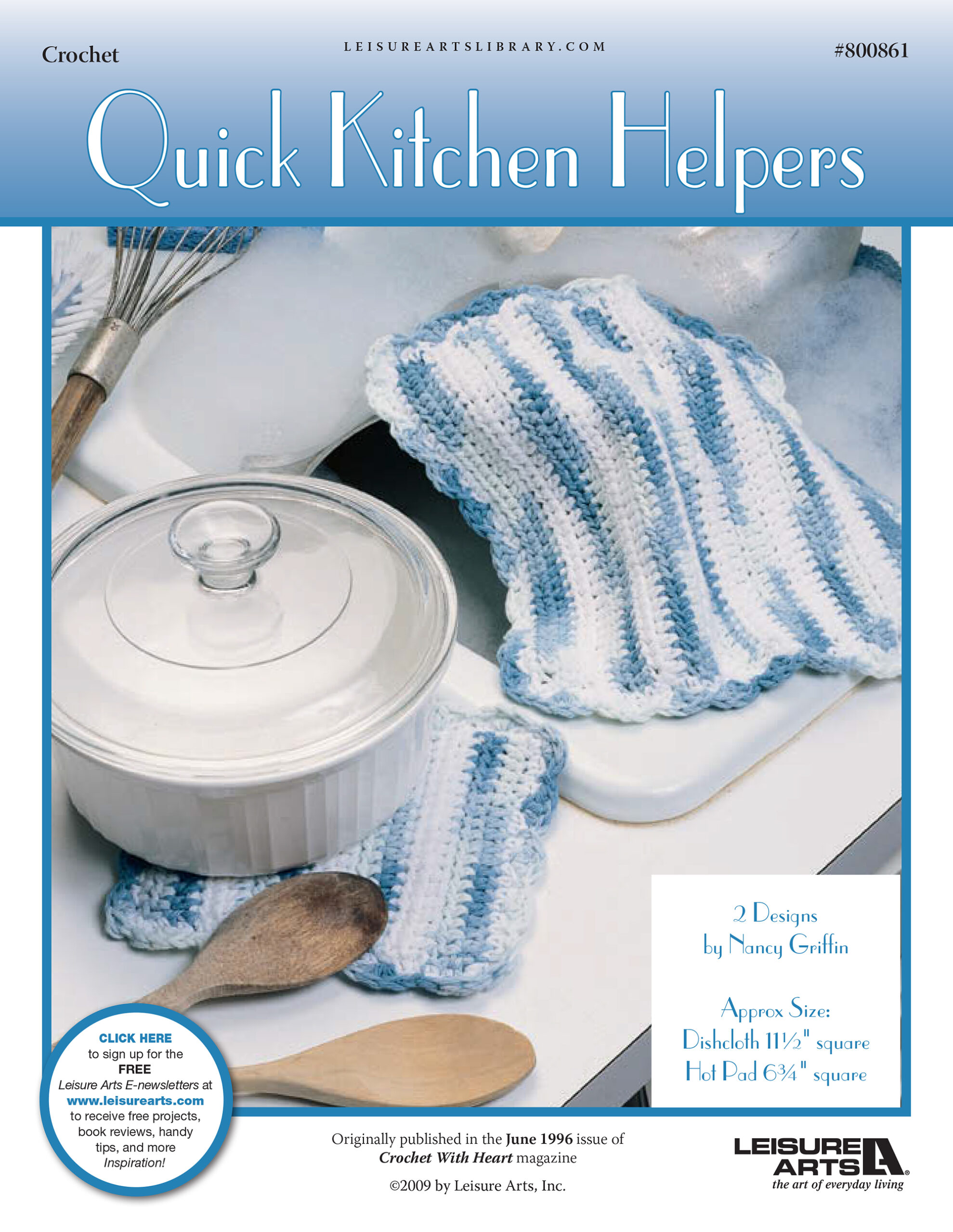 Leisure Arts Quick Kitchen Helpers Crochet ePattern