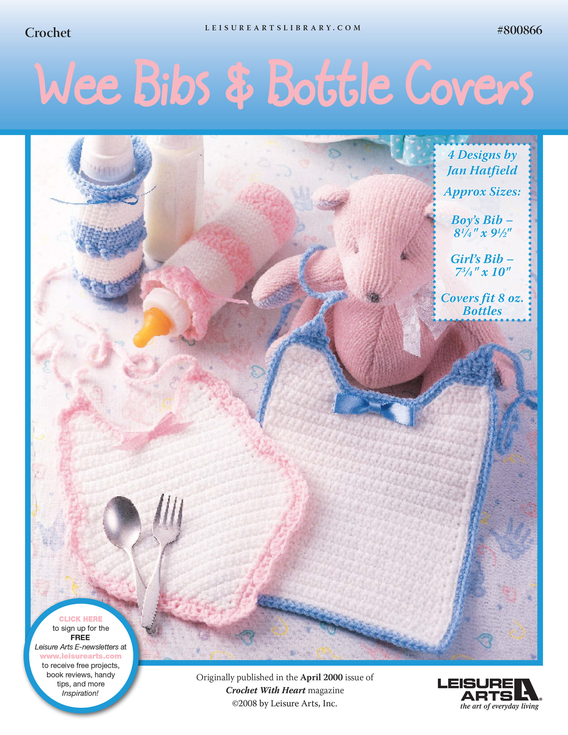 Leisure Arts Wee Bibs and Bottle Covers Crochet ePattern