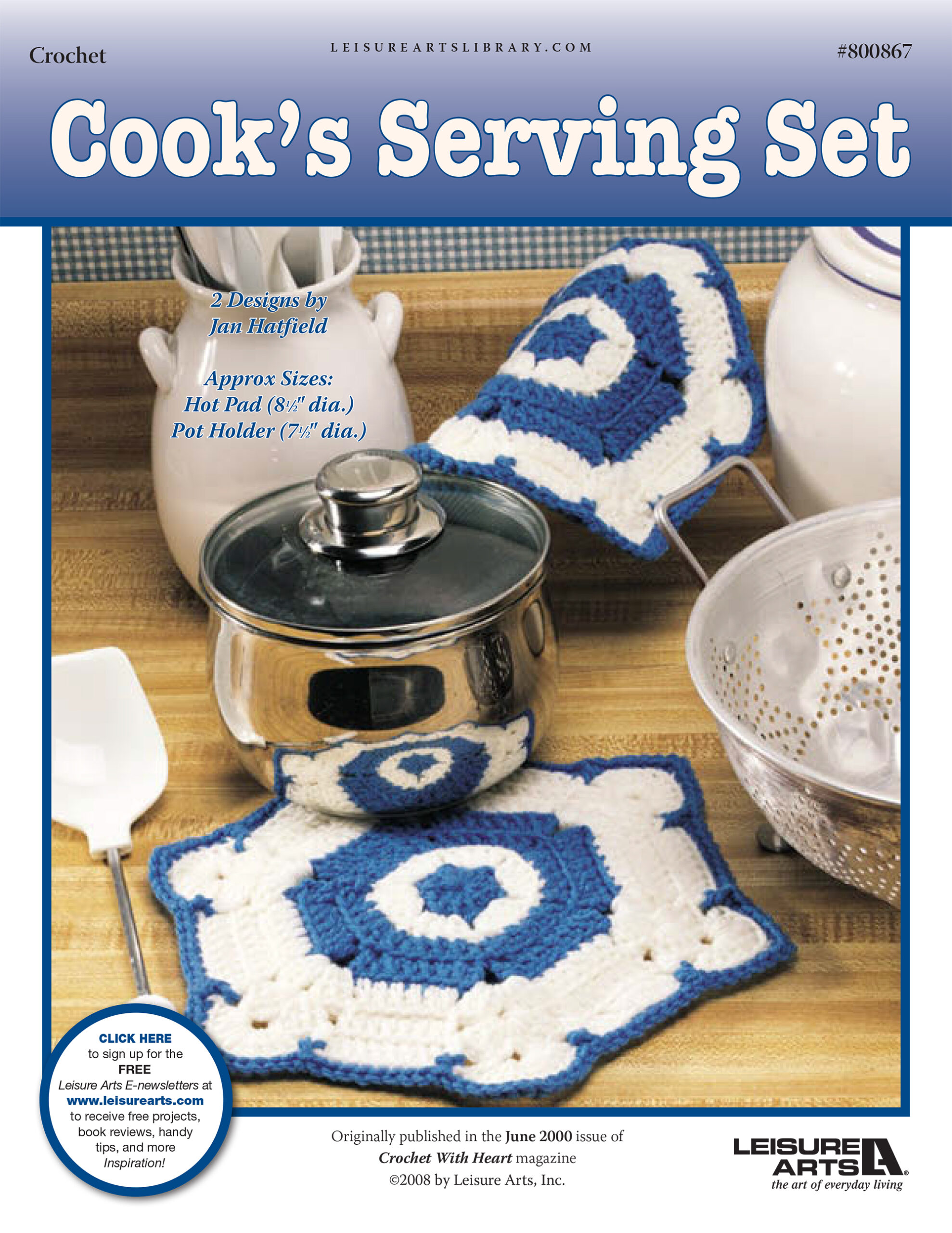 Leisure Arts Cooks Serving Set Crochet ePattern