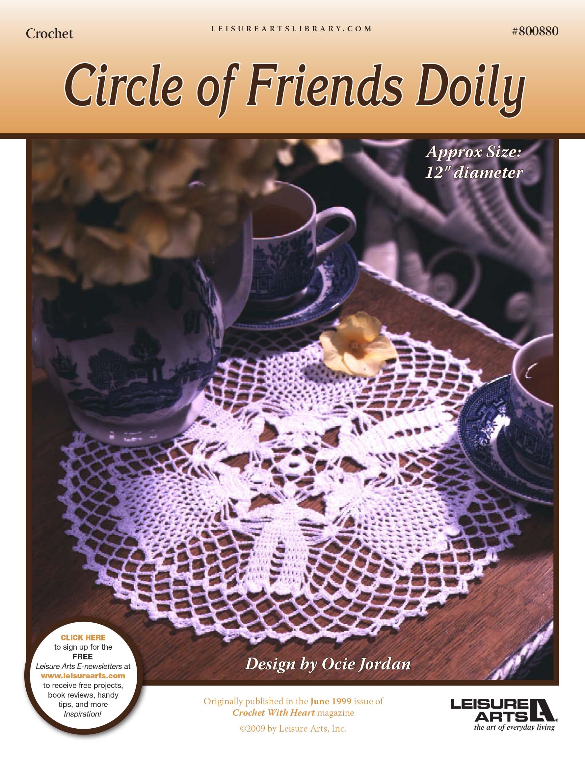 Leisure Arts Circle of Friends Doily Crochet ePattern