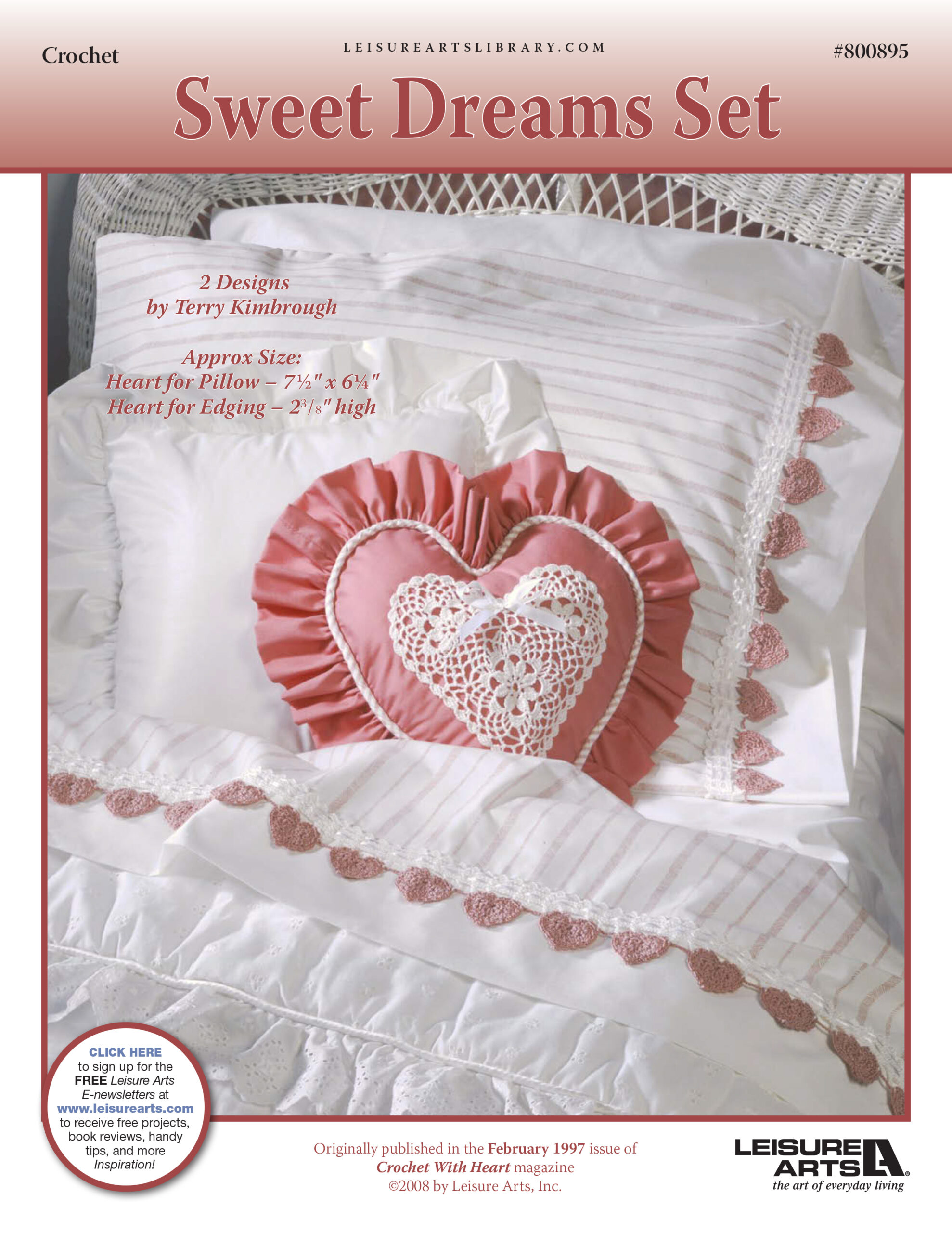 Leisure Arts Sweet Dreams Pillow Edging Set Crochet ePattern