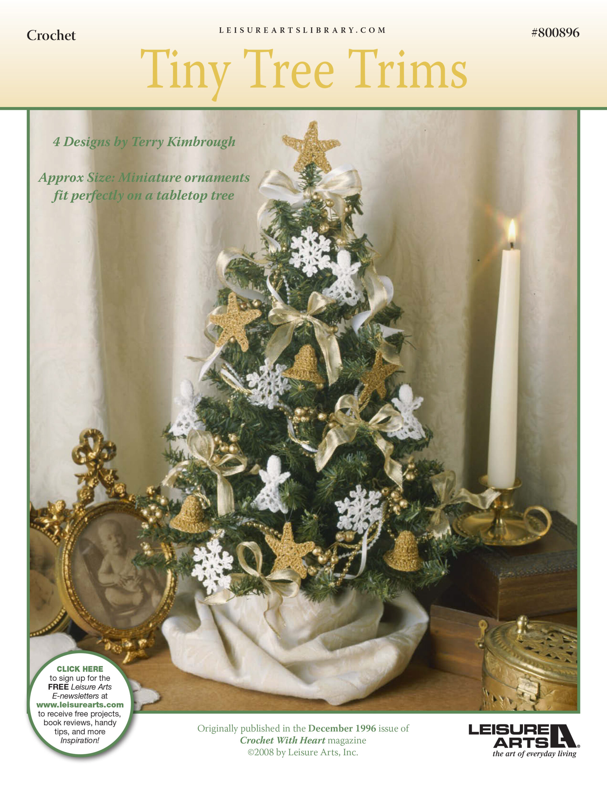 Leisure Arts Tiny Tree Trims Ornaments Crochet ePattern