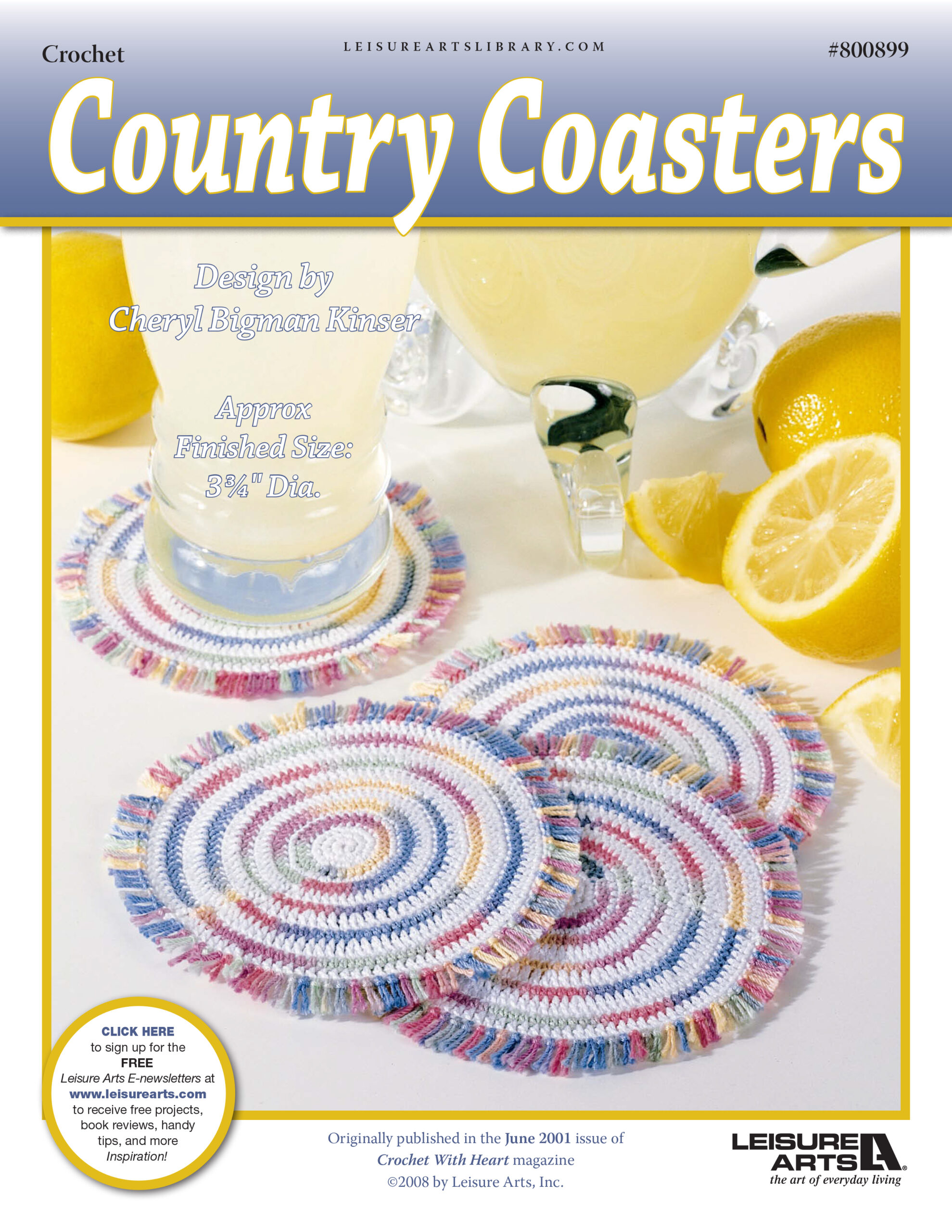 Leisure Arts County Coasters Crochet ePattern