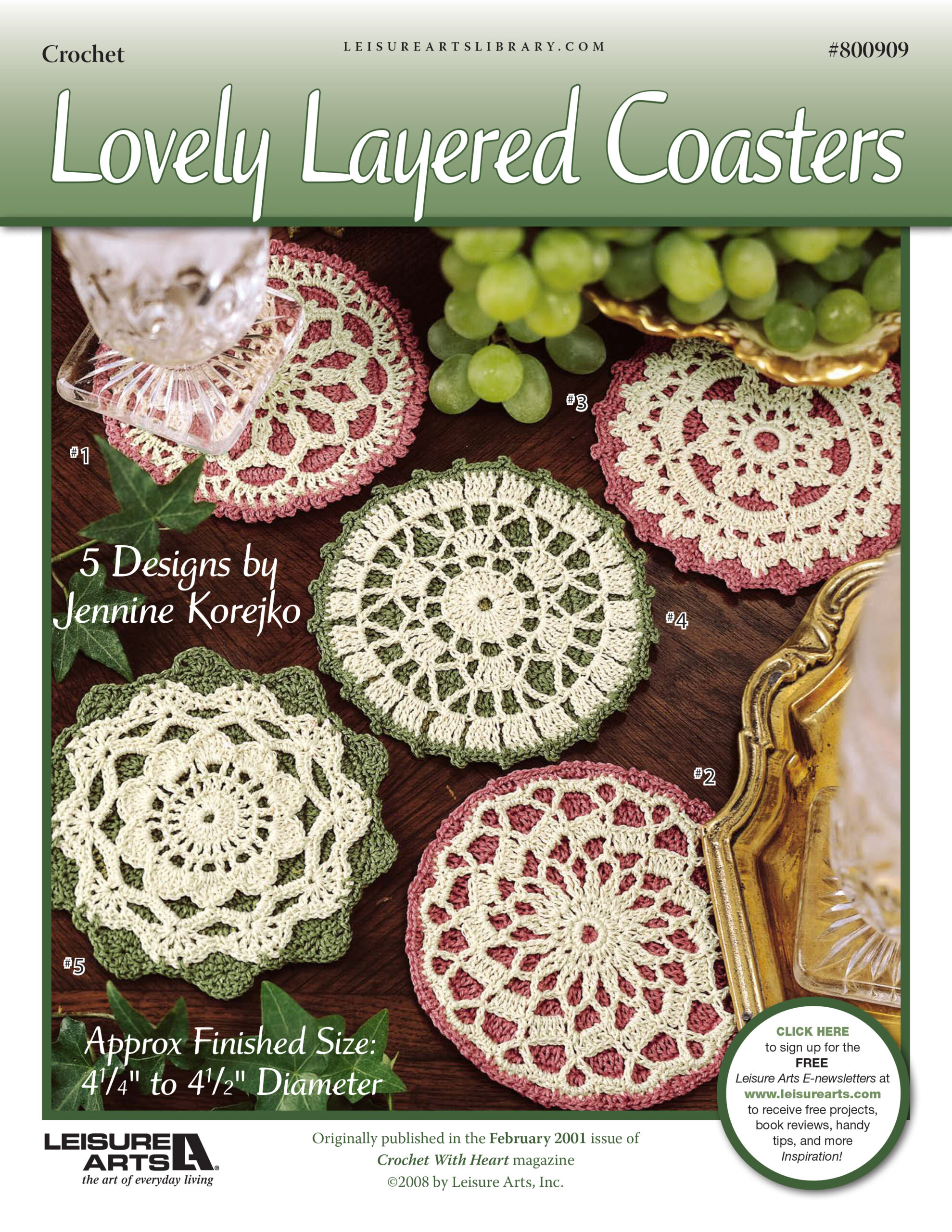 Leisure Arts Lovely Layered Coasters Crochet ePattern