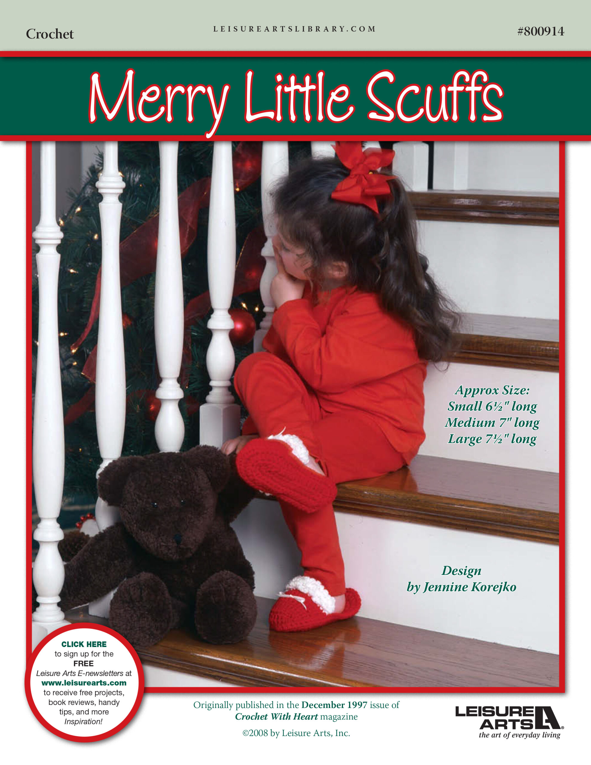 Leisure Arts Merry Little Scuffs Crochet ePattern