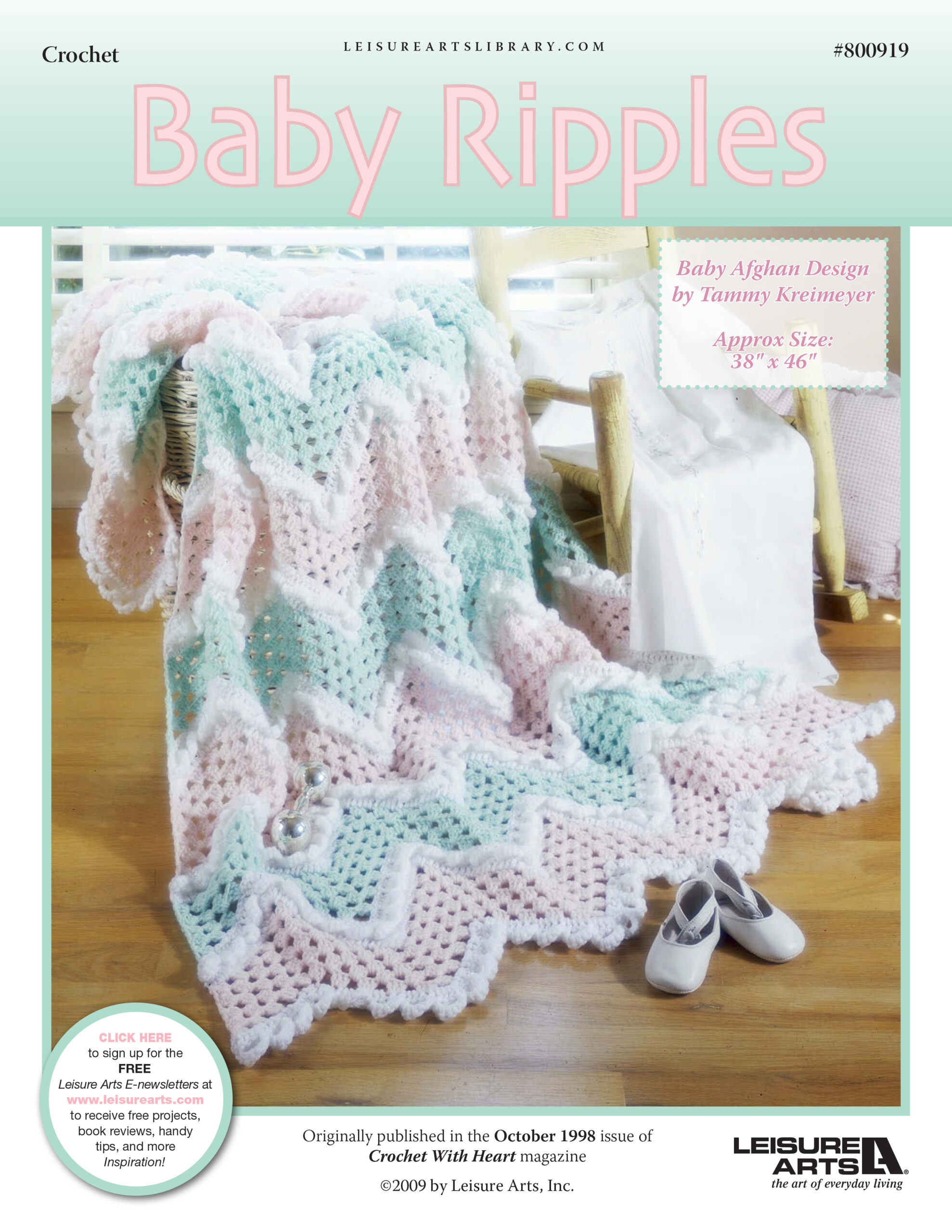 Leisure Arts Baby Ripples Afghan Crochet ePattern