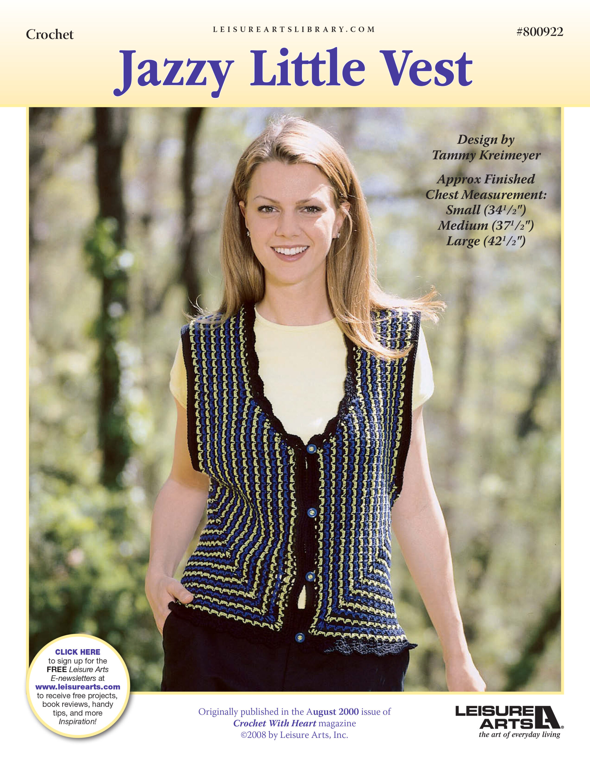 Leisure Arts Jazzy Little Vest Crochet ePattern