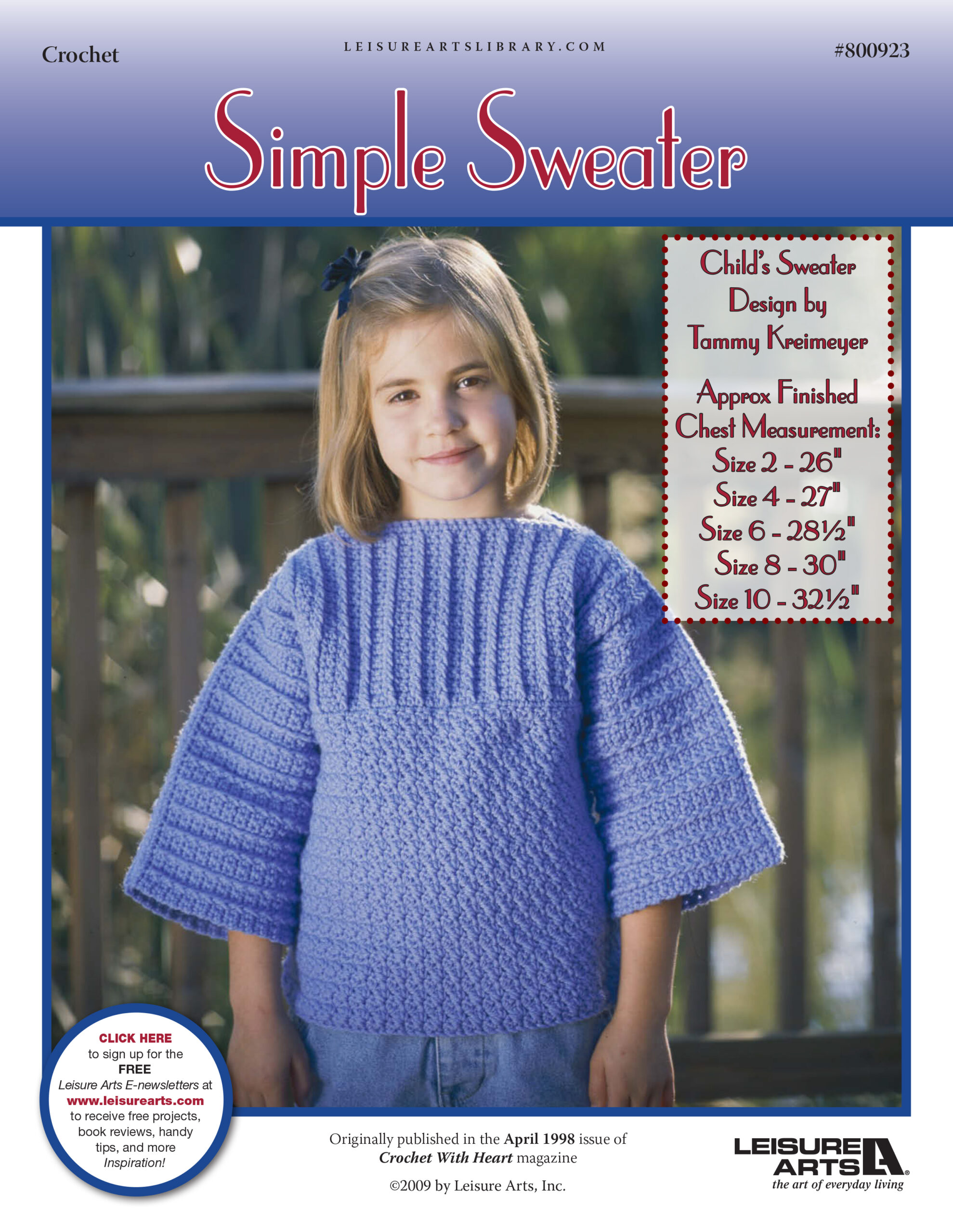Leisure Arts Simple Sweater Crochet ePattern
