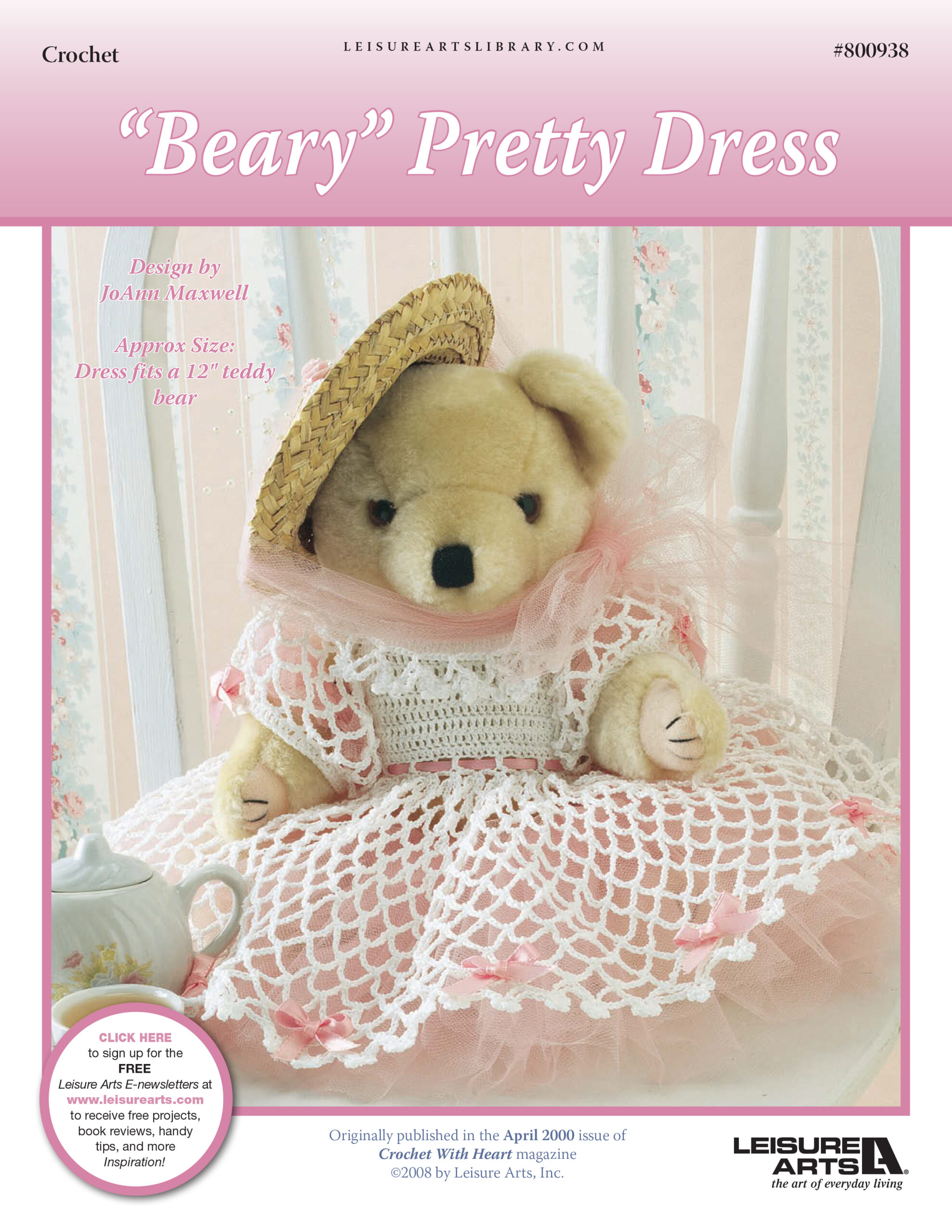 Leisure Arts Beary Pretty Dress Crochet ePattern