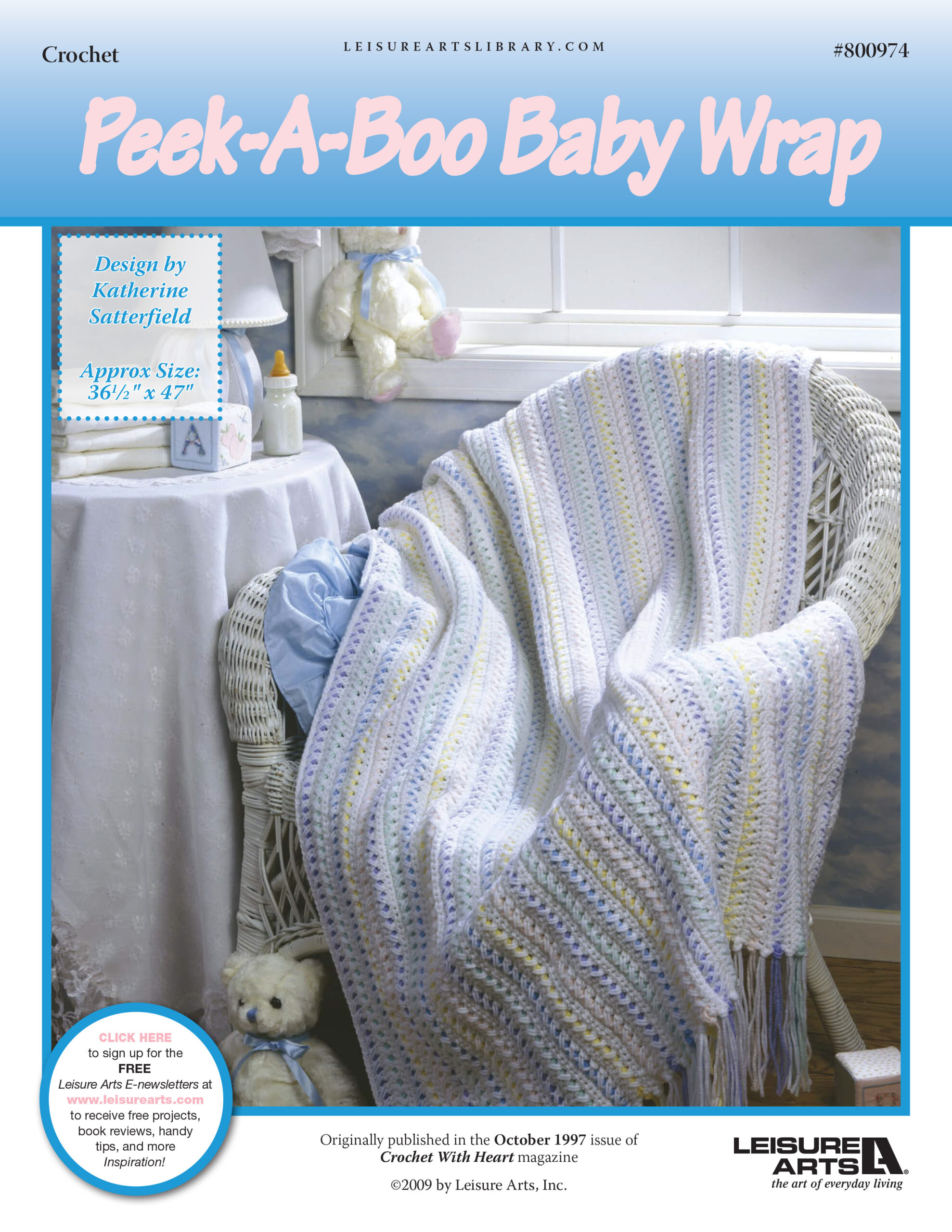 Leisure Arts PeekABoo Baby Wrap Crochet ePattern