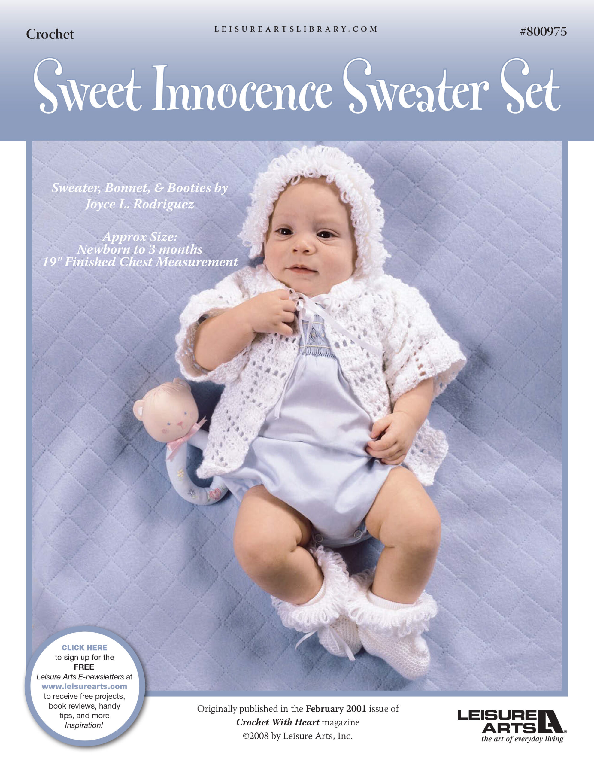 Leisure Arts Sweet Innocence Sweater Set Crochet ePattern