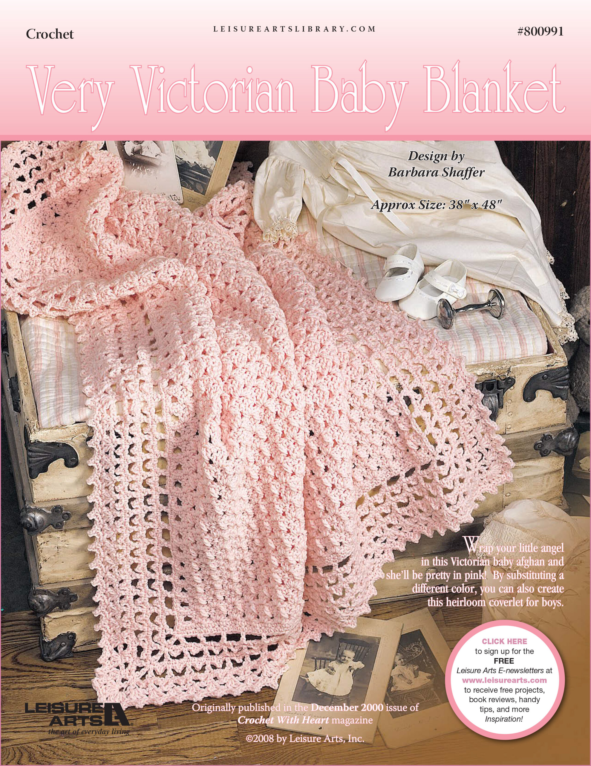 Leisure Arts Very Victorian Baby Blanket Crochet ePattern