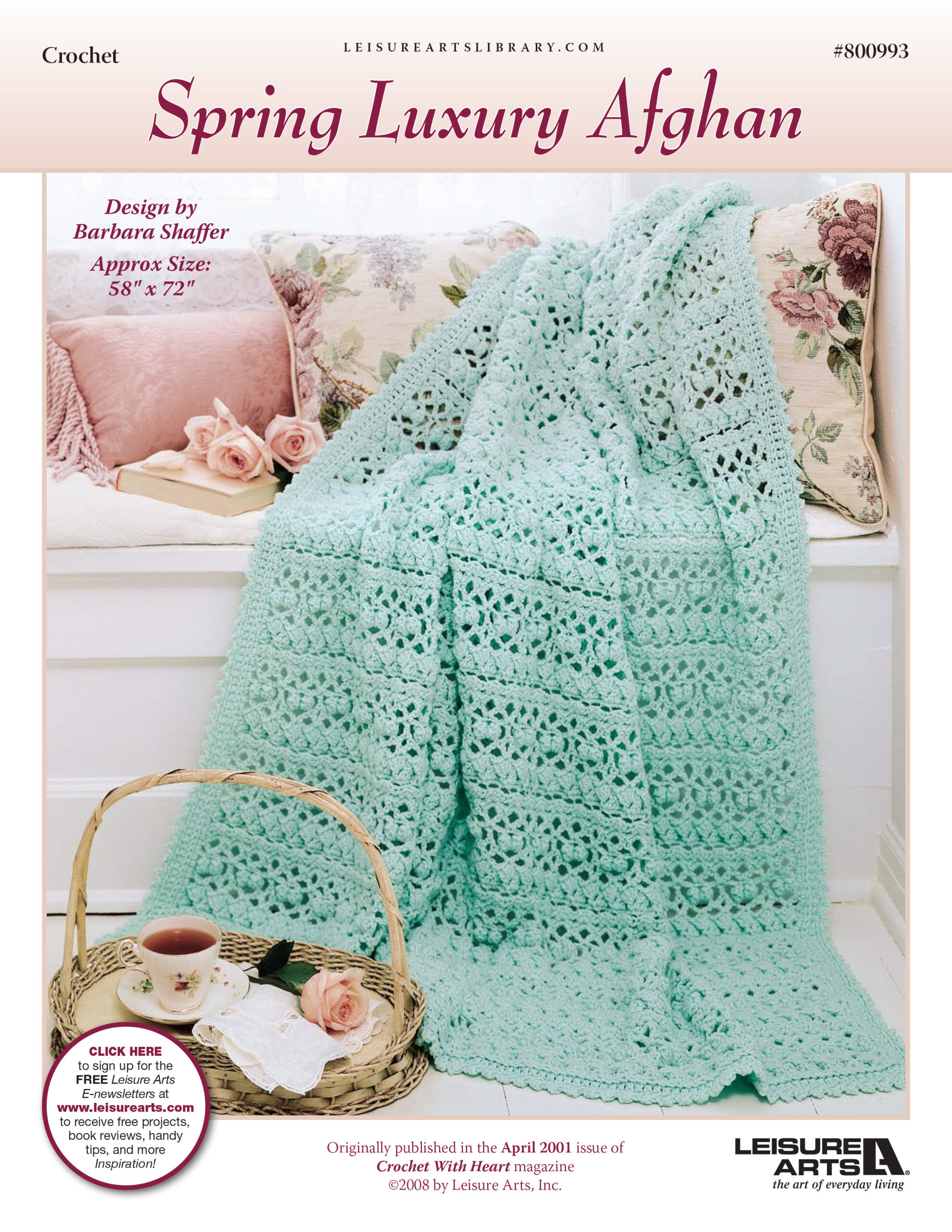 Leisure Arts Spring Luxury Afghan Crochet ePattern