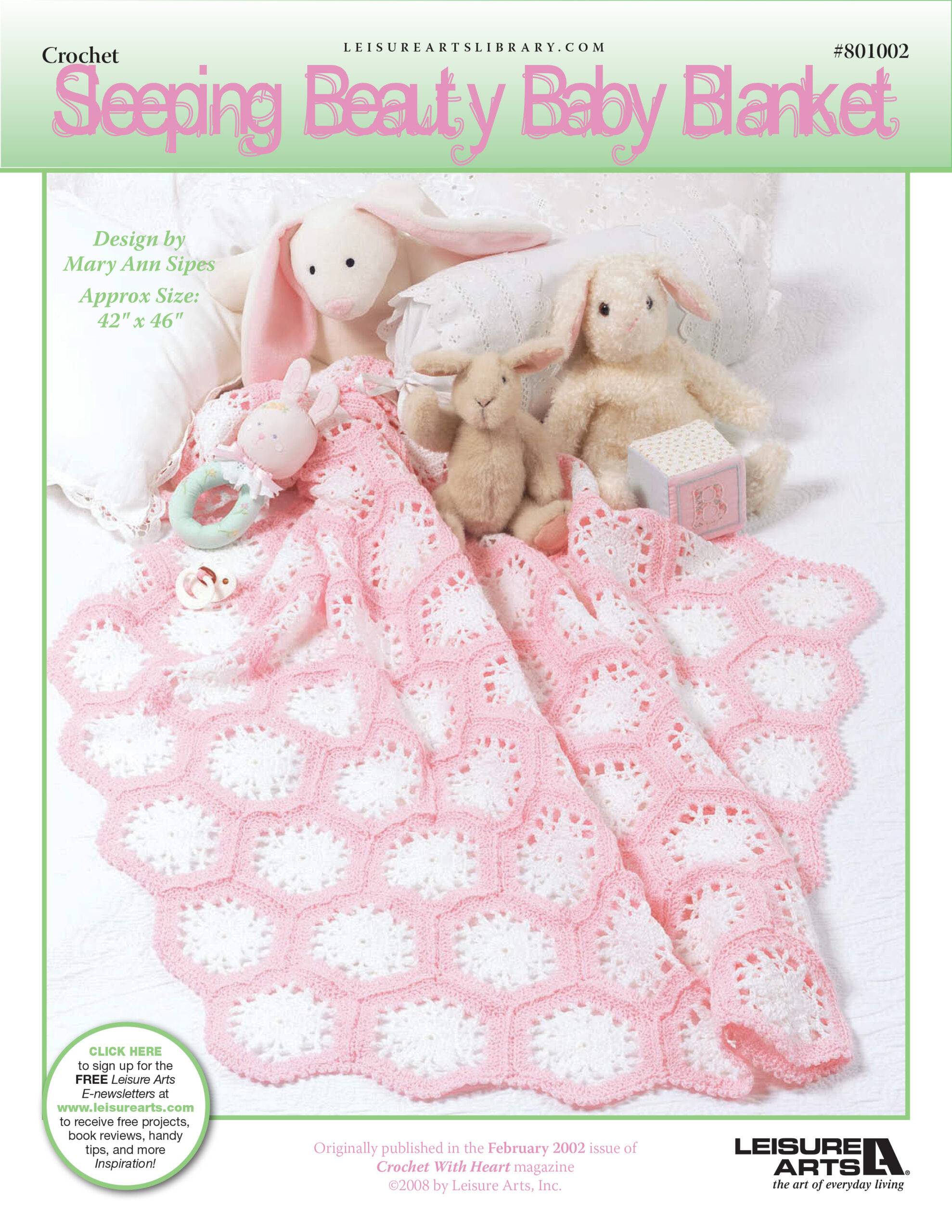 Leisure Arts Sleeping Beauty Baby Blanket Crochet ePattern