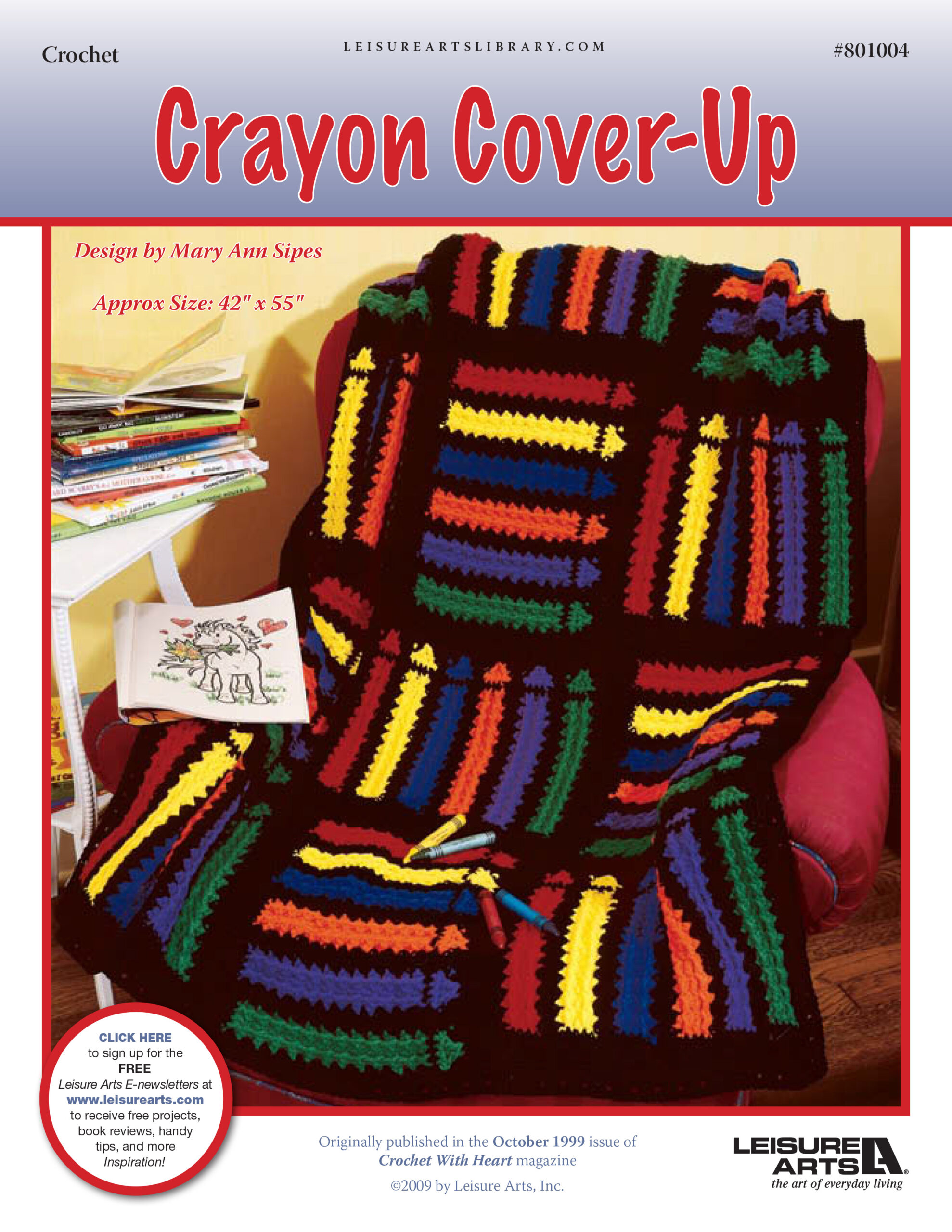 Leisure Arts Crayon CoverUp Crochet ePattern