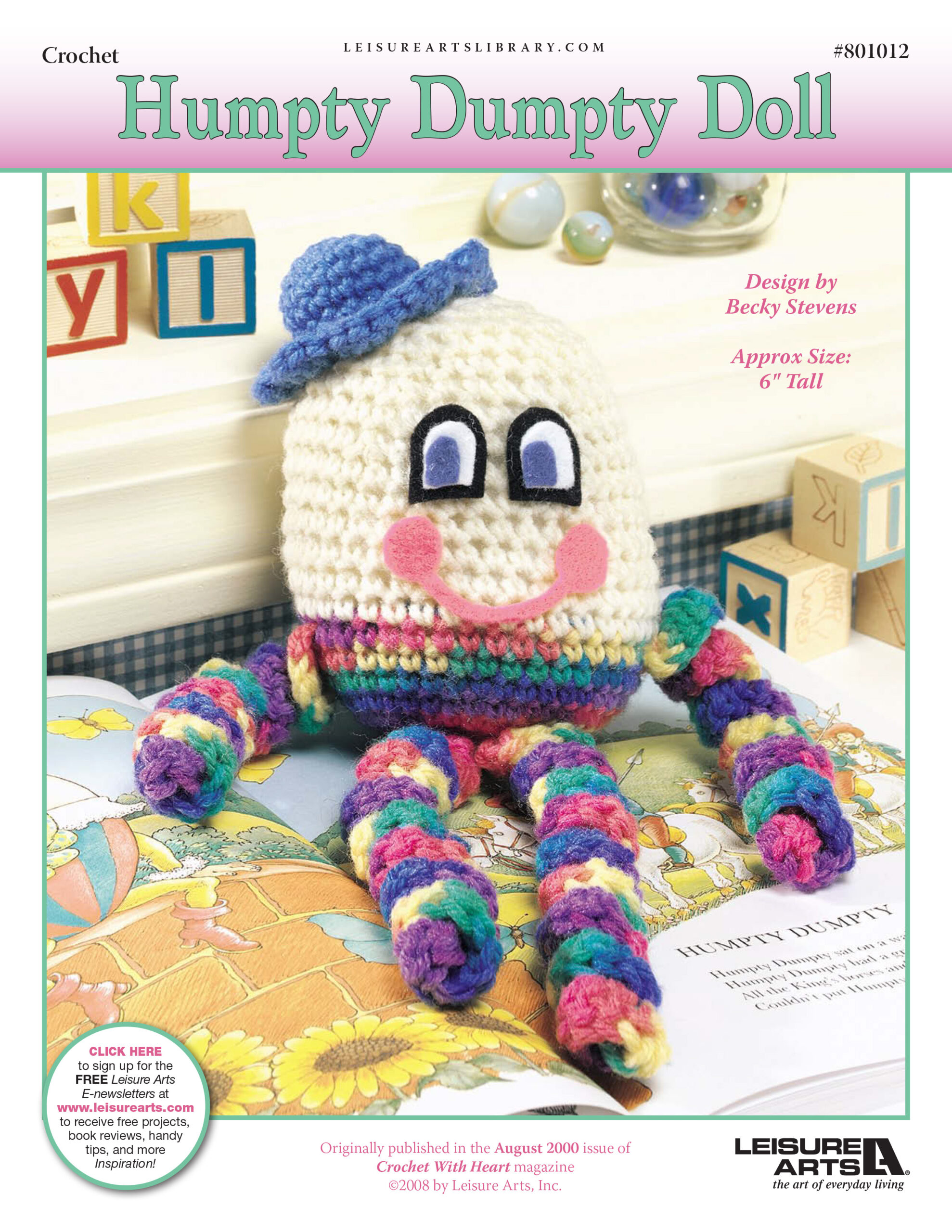 Leisure Arts Humpty Dumpty Doll Crochet ePattern