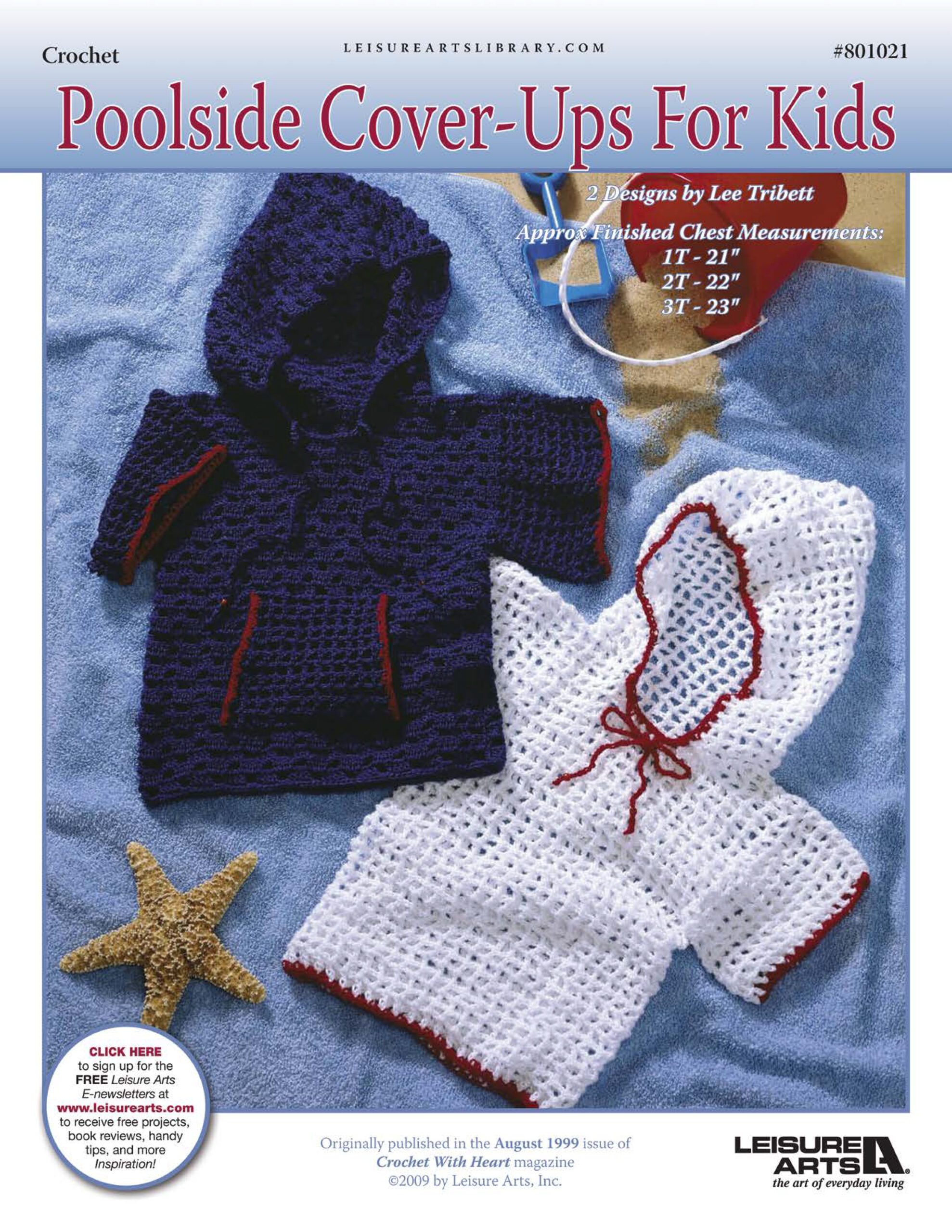 Leisure Arts Poolside CoverUps for Kids Crochet ePattern