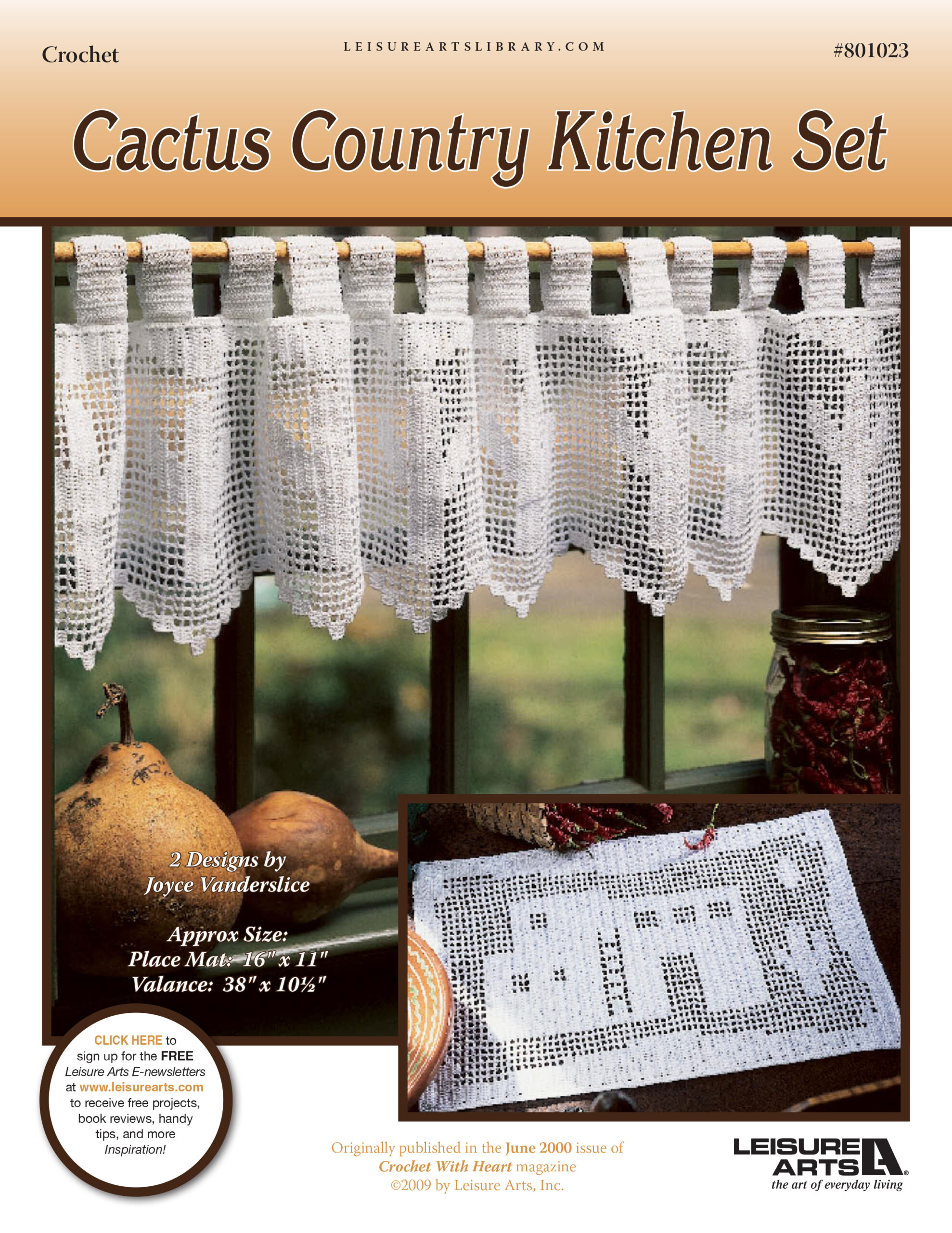 Leisure Arts Cactus Country Kitchen Set Crochet ePattern