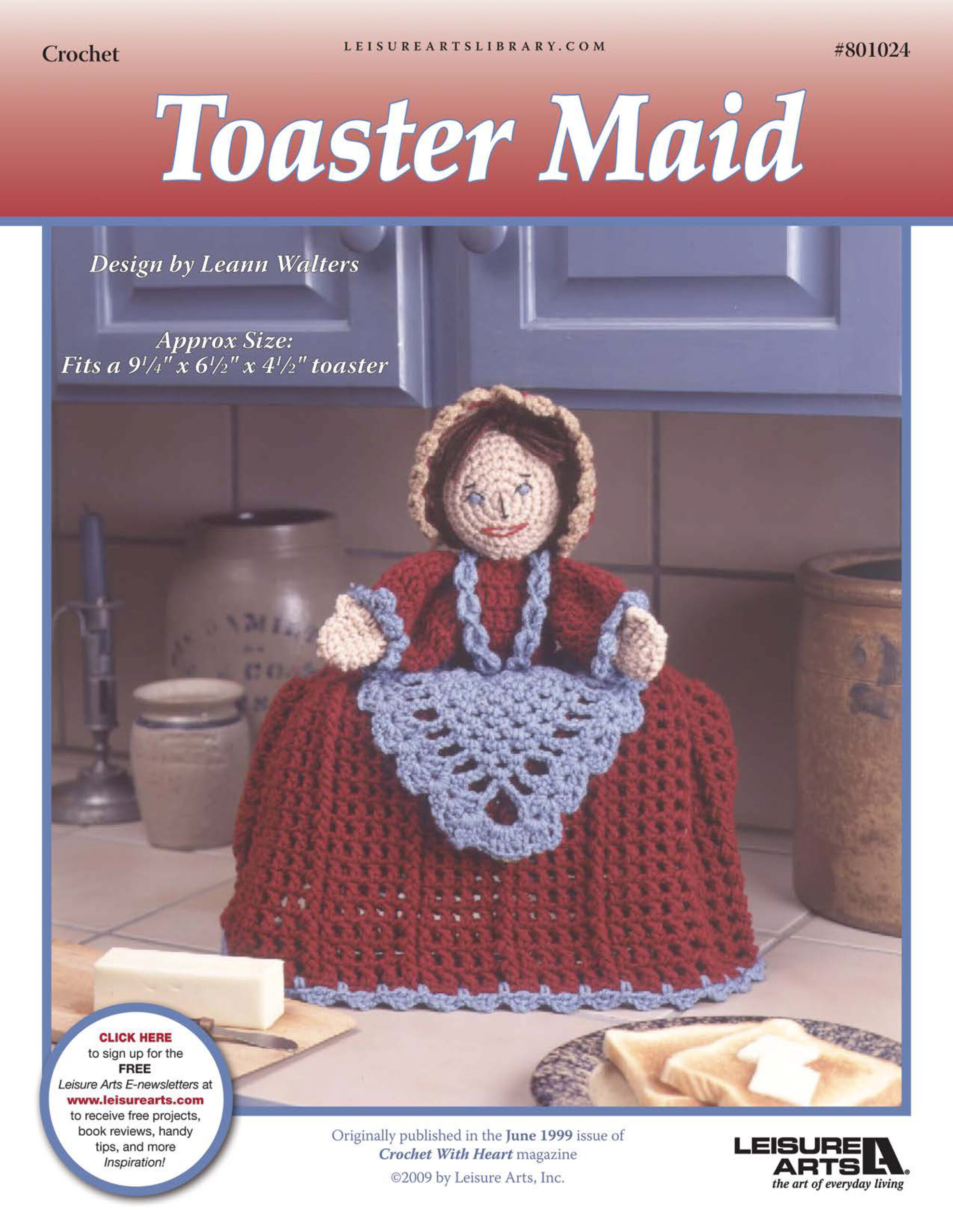 Leisure Arts Toaster Maid Crochet ePattern