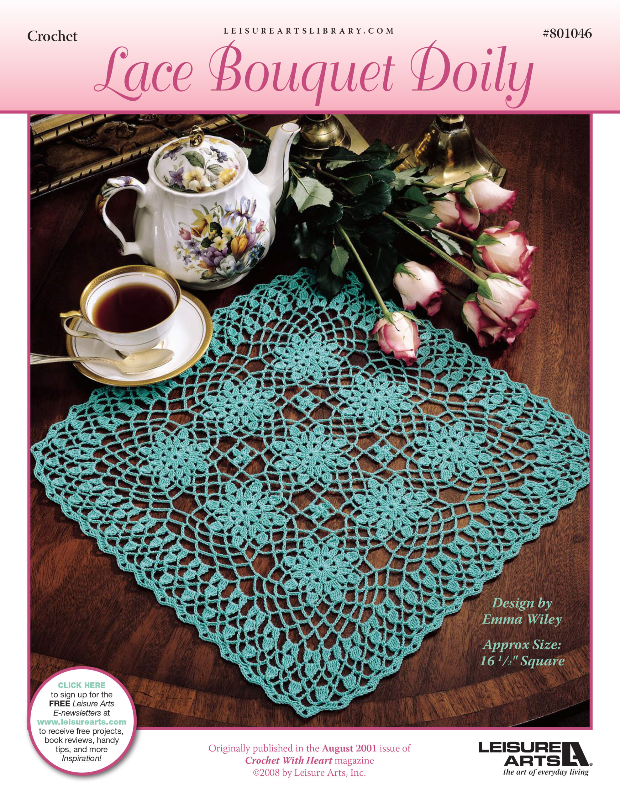 Leisure Arts Lace Bouquet Doily Crochet ePattern