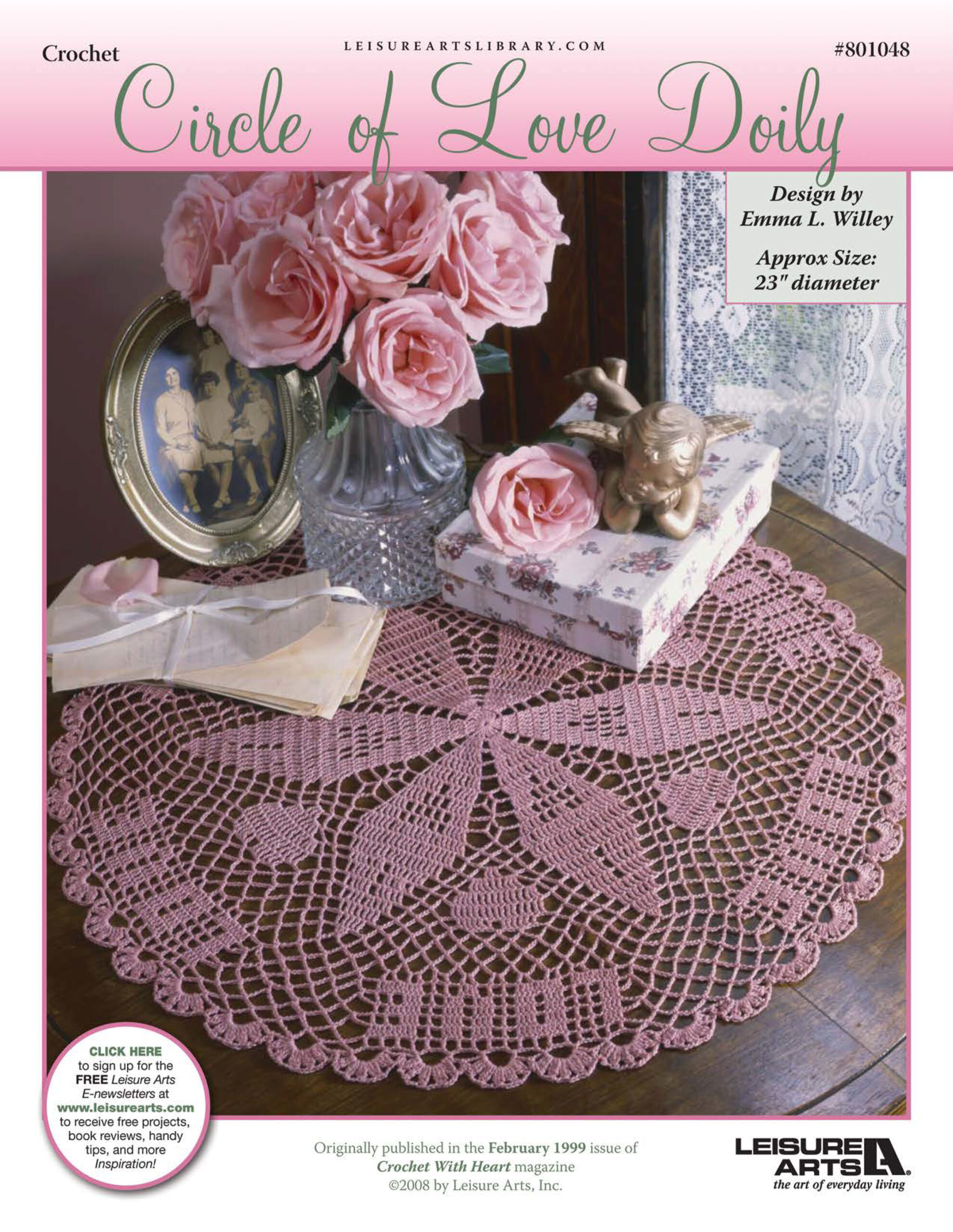 Leisure Arts Circle of Love Doily Crochet ePattern