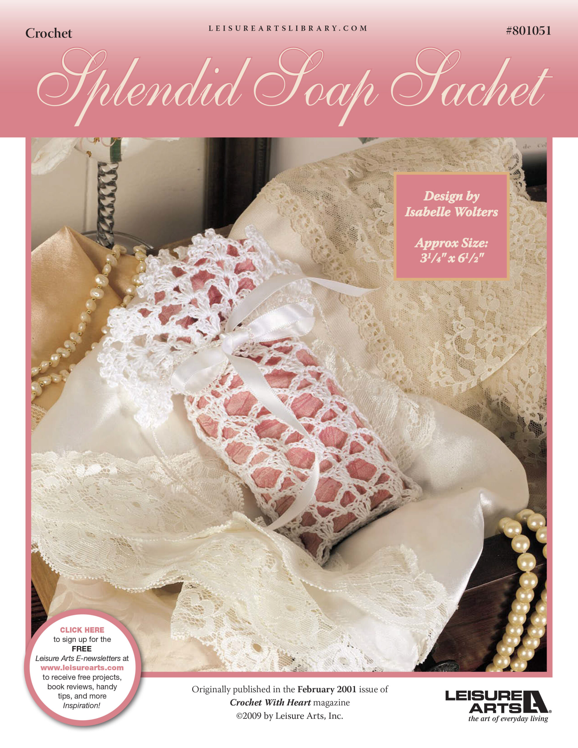 Leisure Arts Splendid Soap Sachet Crochet ePattern