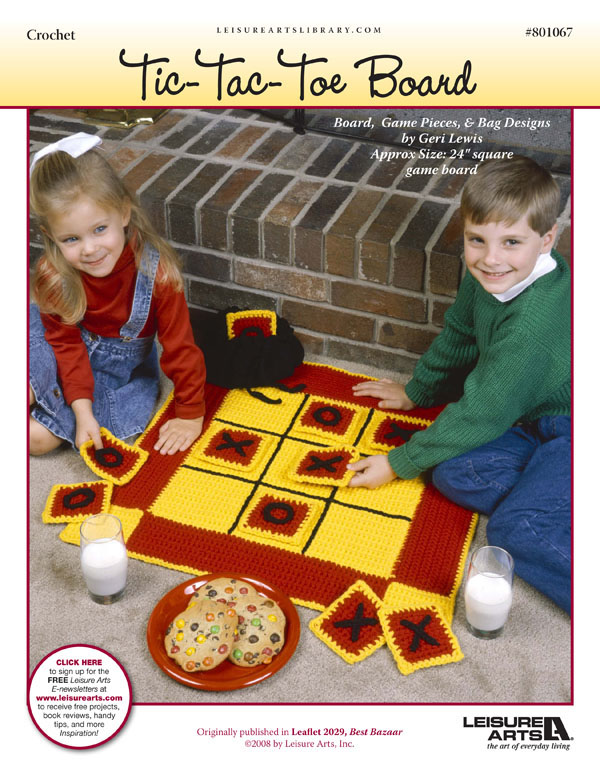 Leisure Arts TicTacToe Board Crochet ePattern